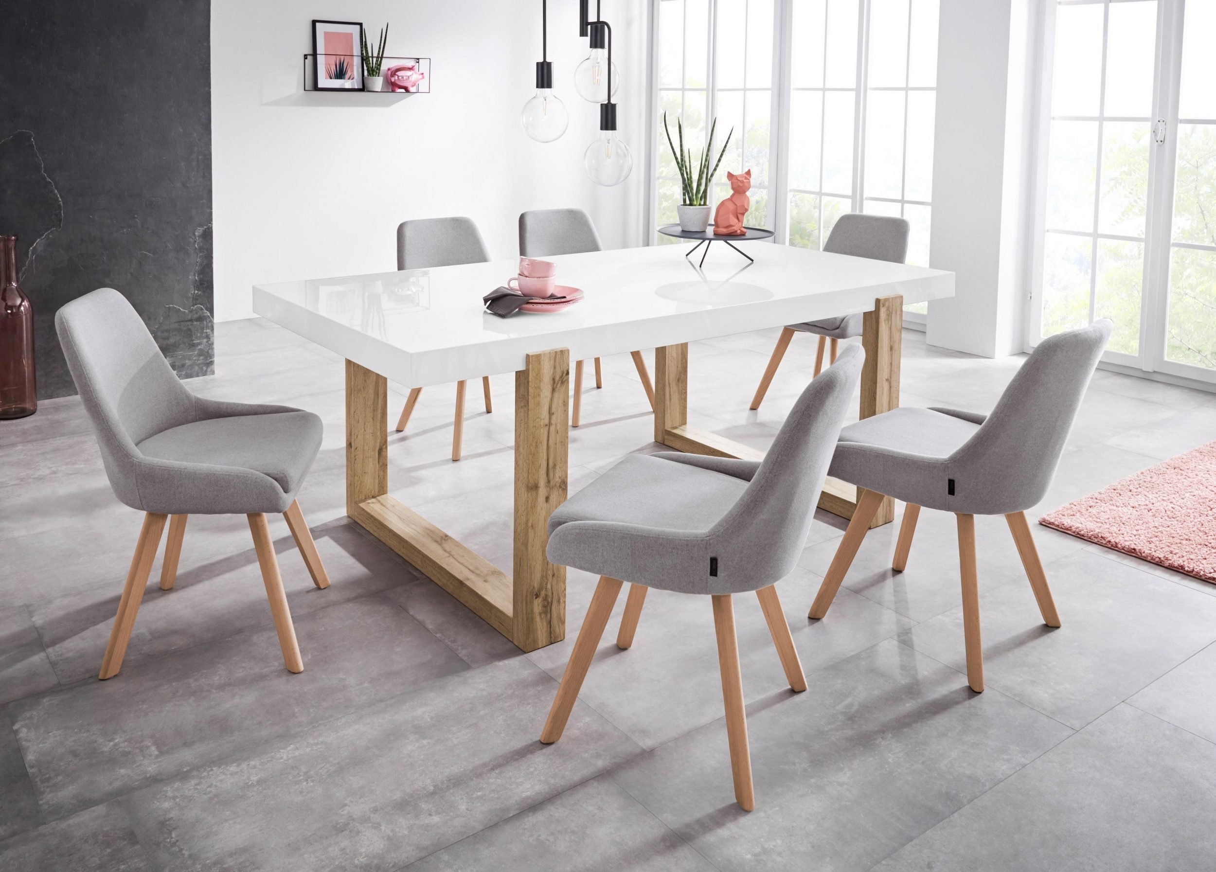 loft24 Esstisch Samir, Tisch weiß aus MDF in Hochglanz Optik, Breite 200 cm günstig online kaufen