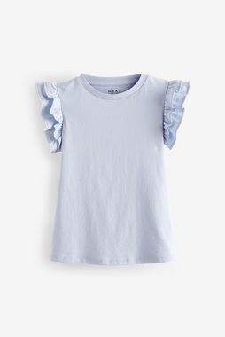 Next T-Shirt 4 x T-Shirts mit Rüschenärmeln und Blumen-Print (4-tlg)