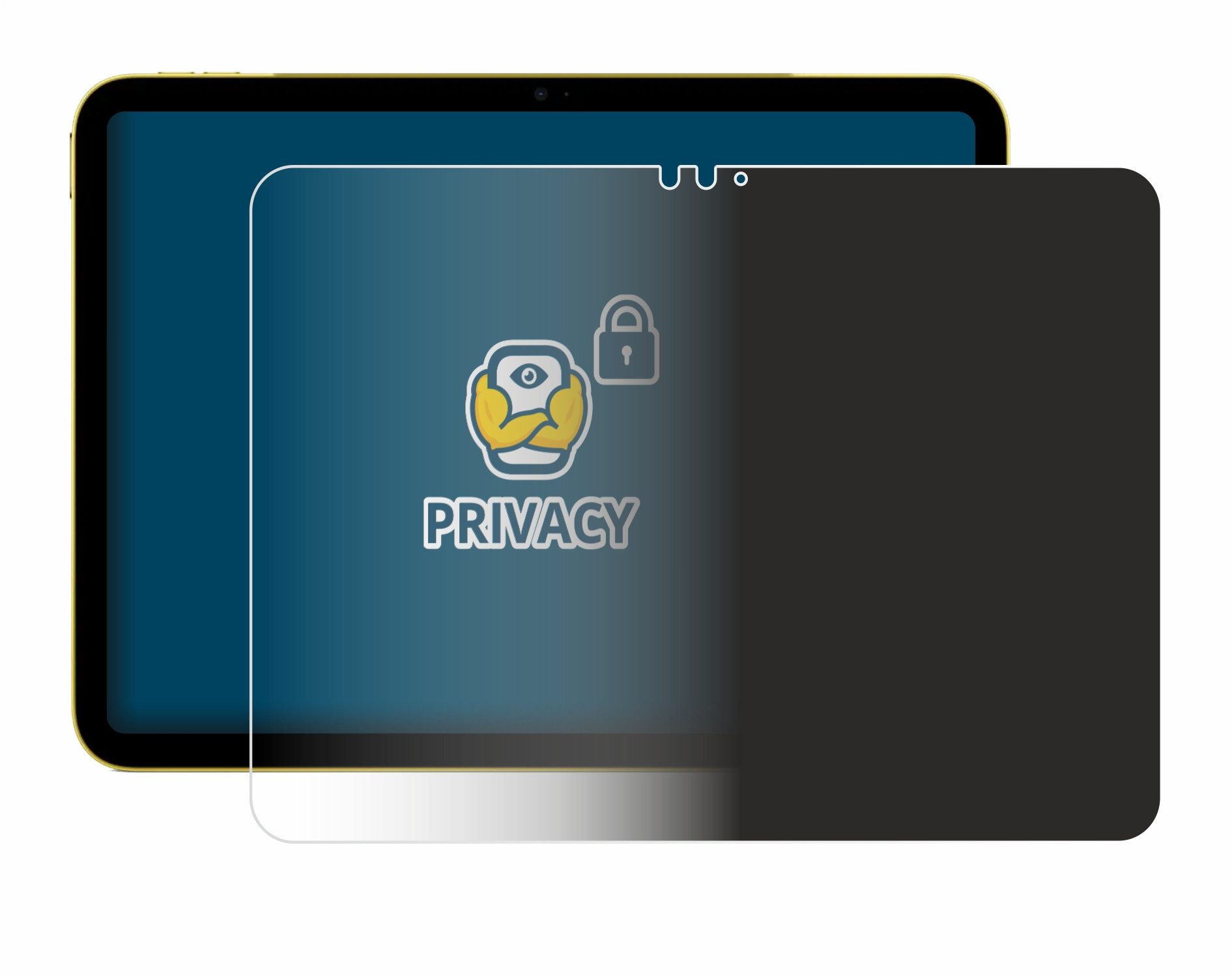 BROTECT Displayschutzfolie Sichtschutzfolie für Apple iPad Air 11" M3 WiFi 2025, Anti-Spy Privacy Sichtschutz Blickschutzfolie Blaulicht-Schutz