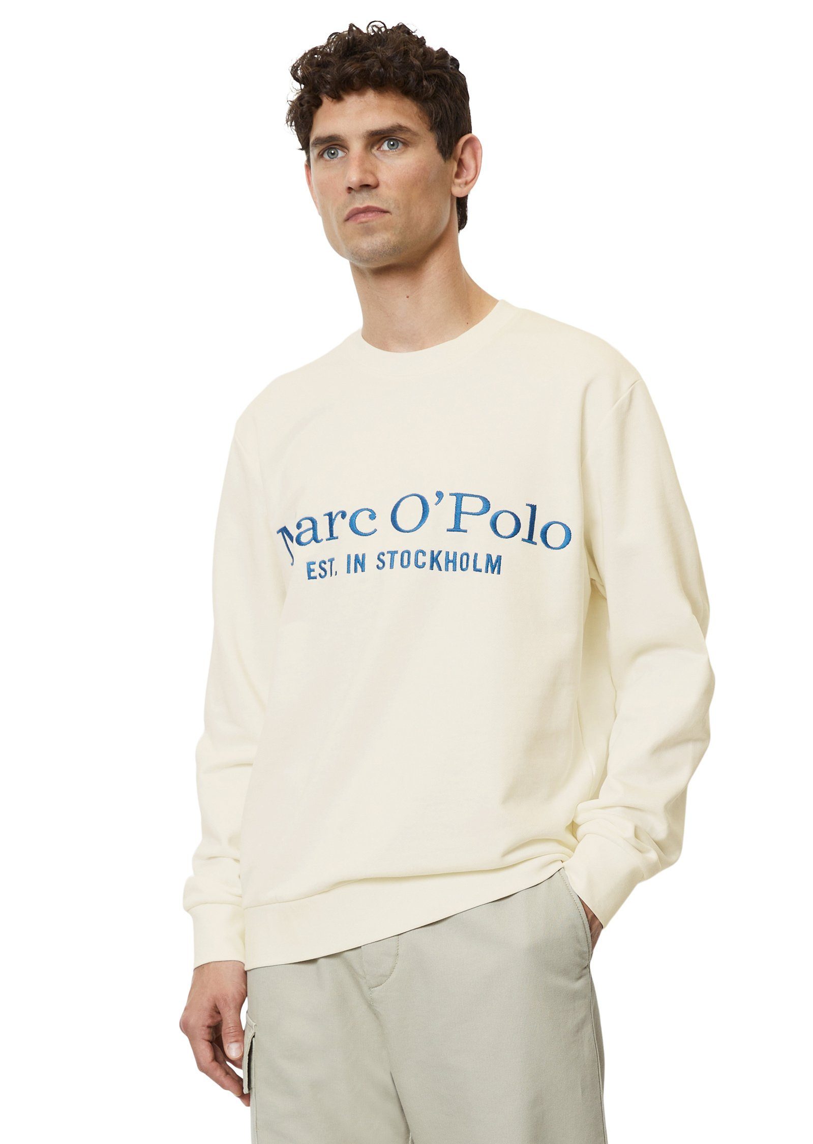 Marc O'Polo aus Sweatshirt weiß reiner Bio-Baumwolle