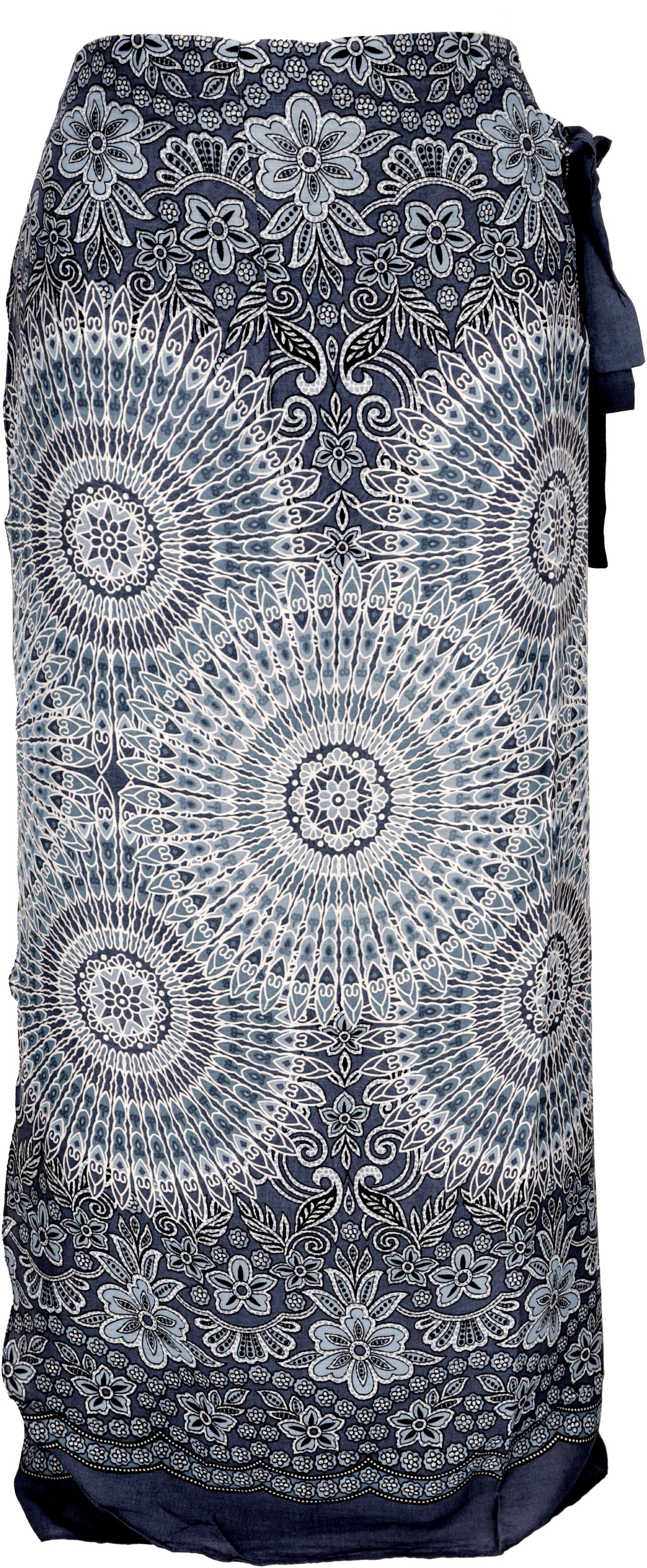 Guru-Shop Minirock Langer Wickelrock, Strandrock, Sommerrock -..