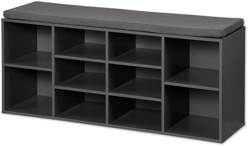 Kesper Schuhschrank Kesper, Schuhschrank mit Sitzkissen, Faserplatte, B103,5 x H48 x L2