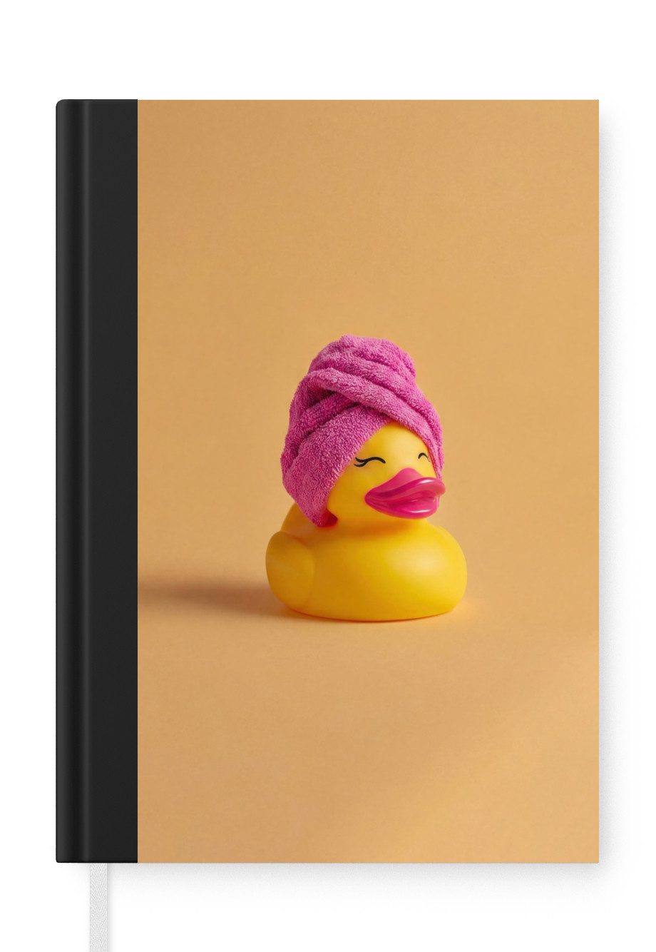 MuchoWow Notizbuch Gummi-Ente - Handtuch - Farbenfroh, Notebook, Notizblock a5, Tagebuch, Journal Liniert