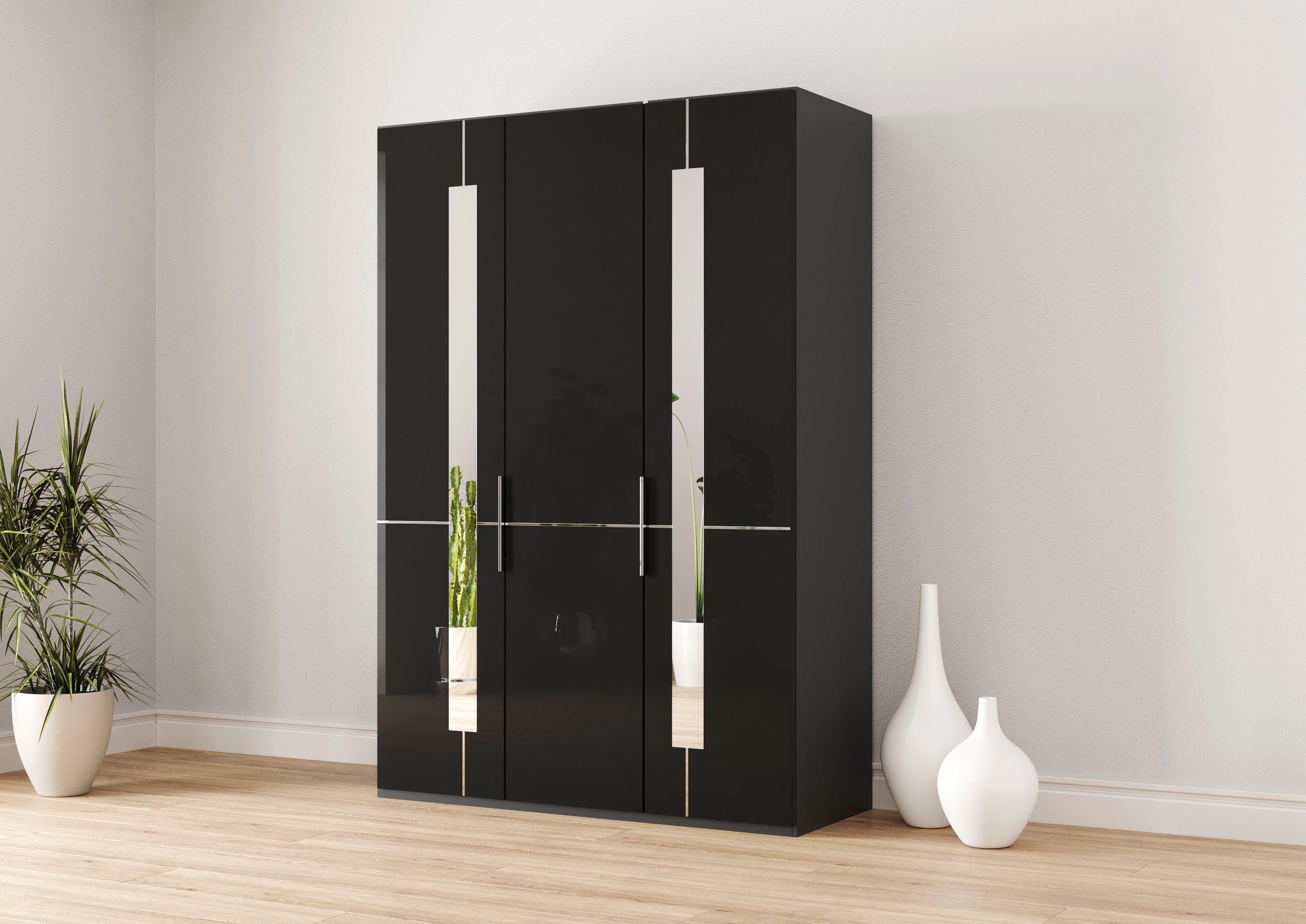 Musterring Drehtürenschrank Imola W Einlegeböden und Kleiderstangen, mit Glastüren inklusive Zierspiegel