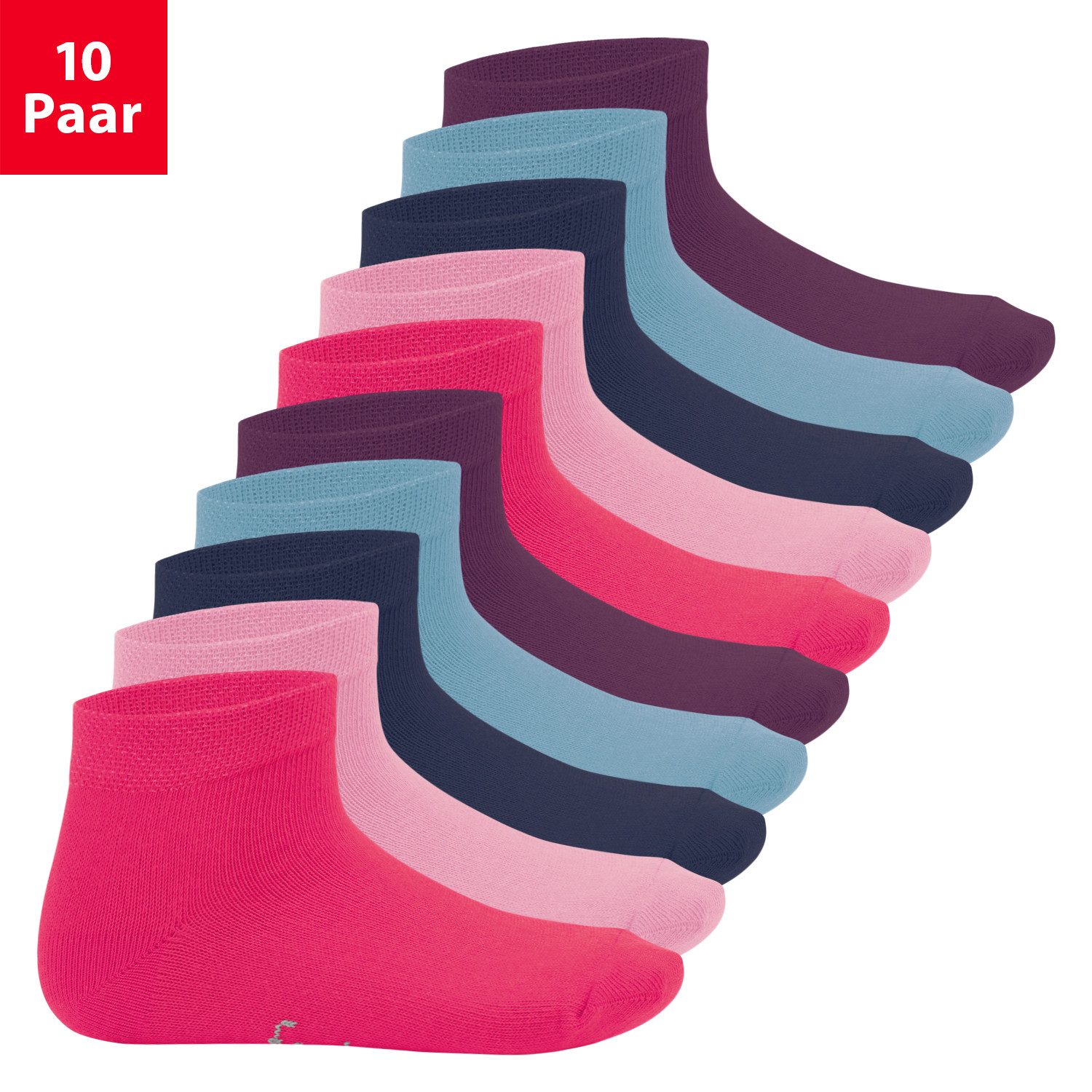 Footstar Kurzsocken EVERYDAY! 10 Paar Kinder Quarter Socken Kurzsocken