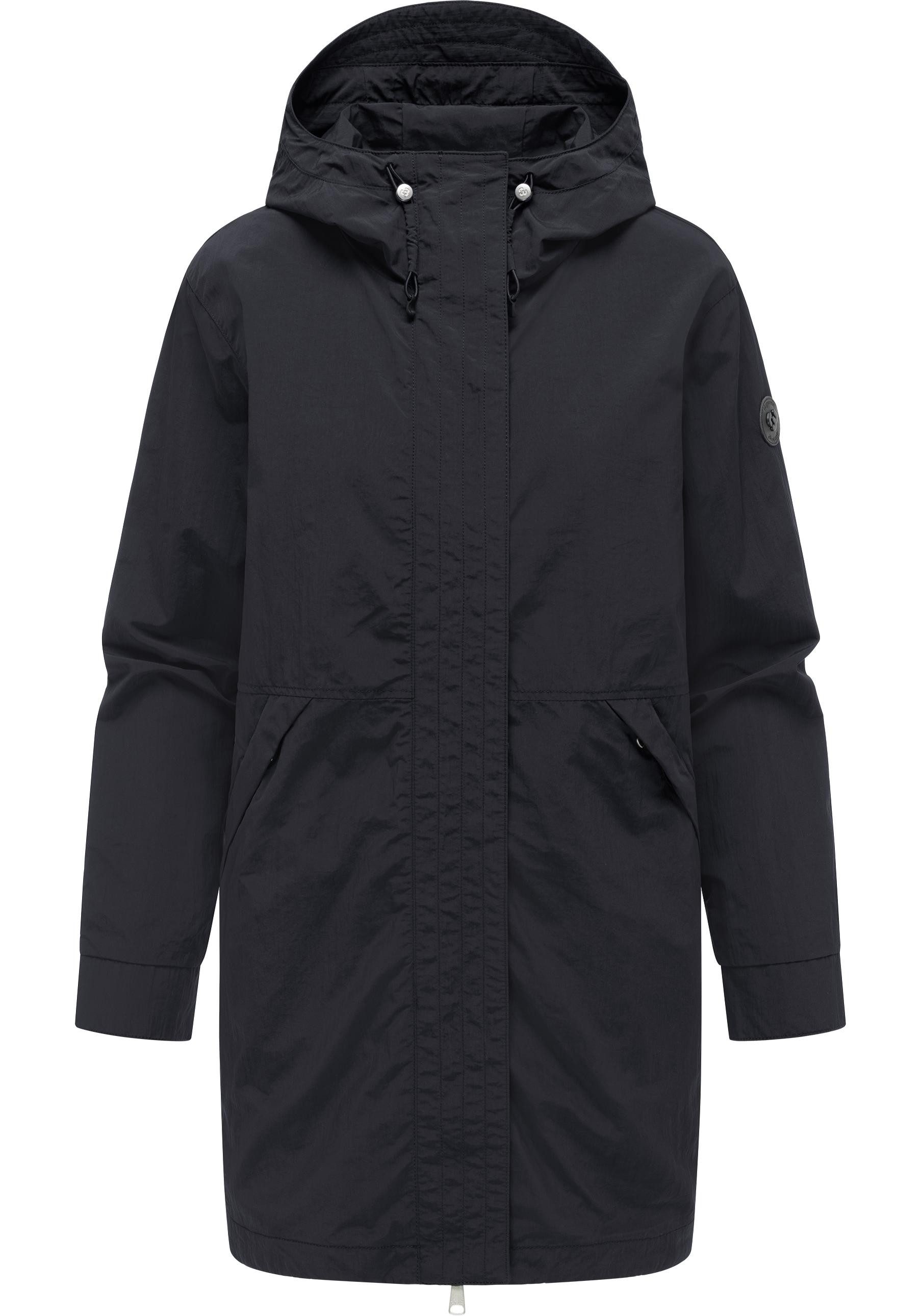 Ragwear Kurzmantel Lamyja A Leichter Oversize-Übergangsparka mit Kapuze