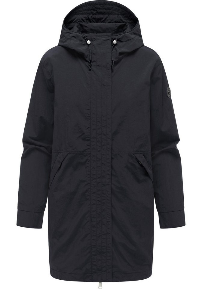 Ragwear Kurzmantel Lamyja A Leichter Oversize-Übergangsparka mit Kapuze