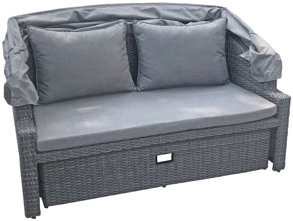 Garden Pleasure Loungesofa MONTE CARLO, mit ausklappbarem Sonnendach,  Funktionssofa MONTE CARLO