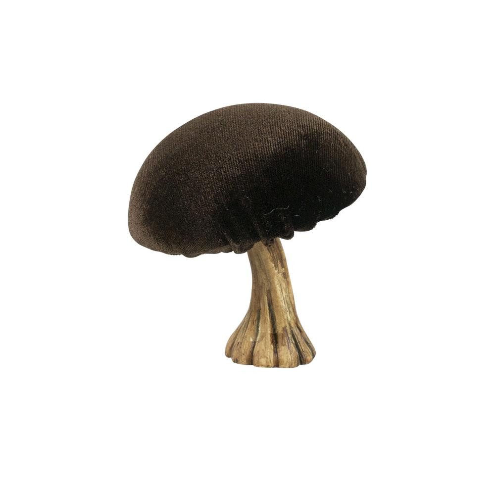 INNA-Glas Dekofigur Dekofigur Pilz ARNAH, Samt, braun, 10cm