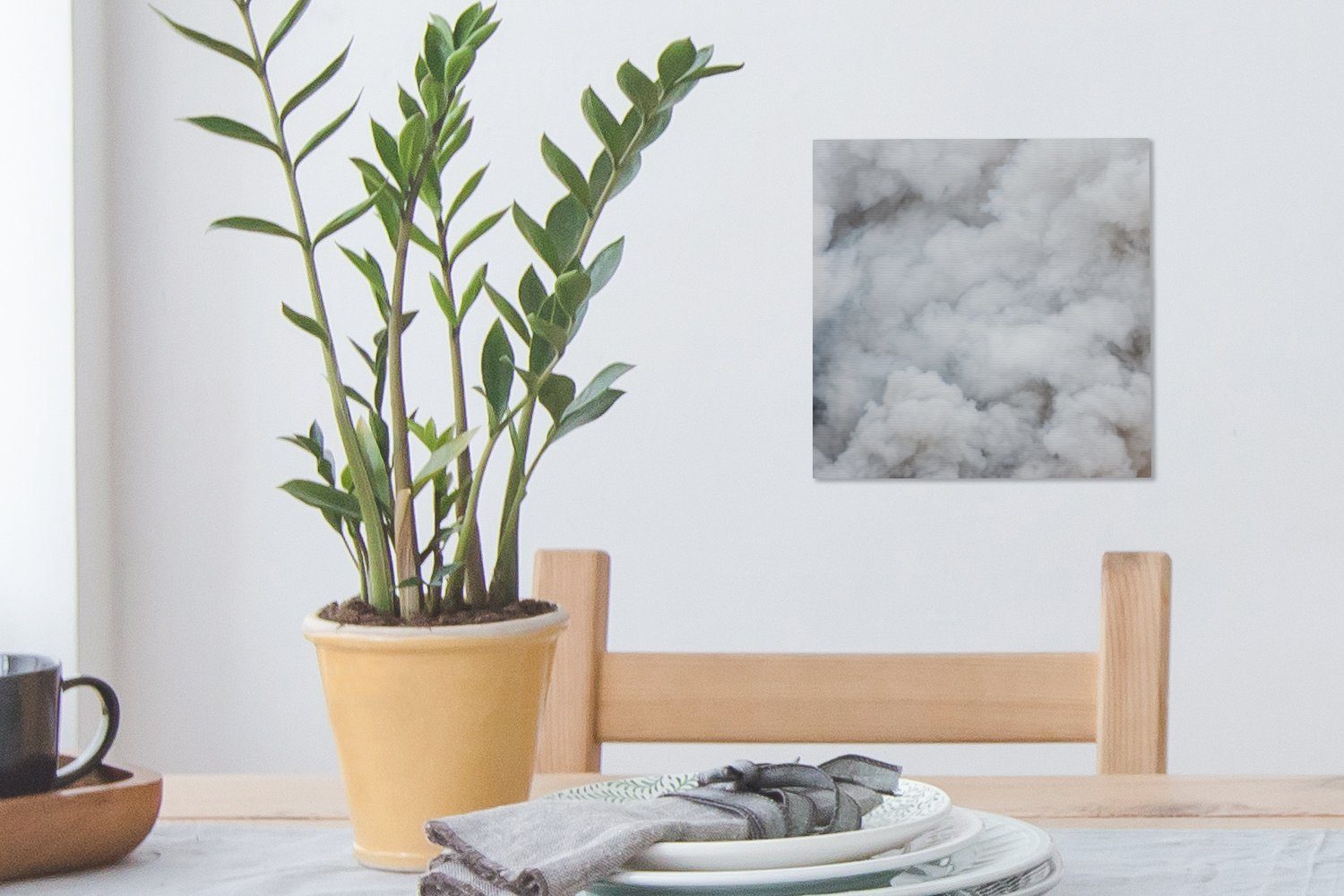 OneMillionCanvasses® Leinwandbild Kleine Nebelschwaden, Bilder Schlafzimmer (1 St), für Wohnzimmer Leinwand