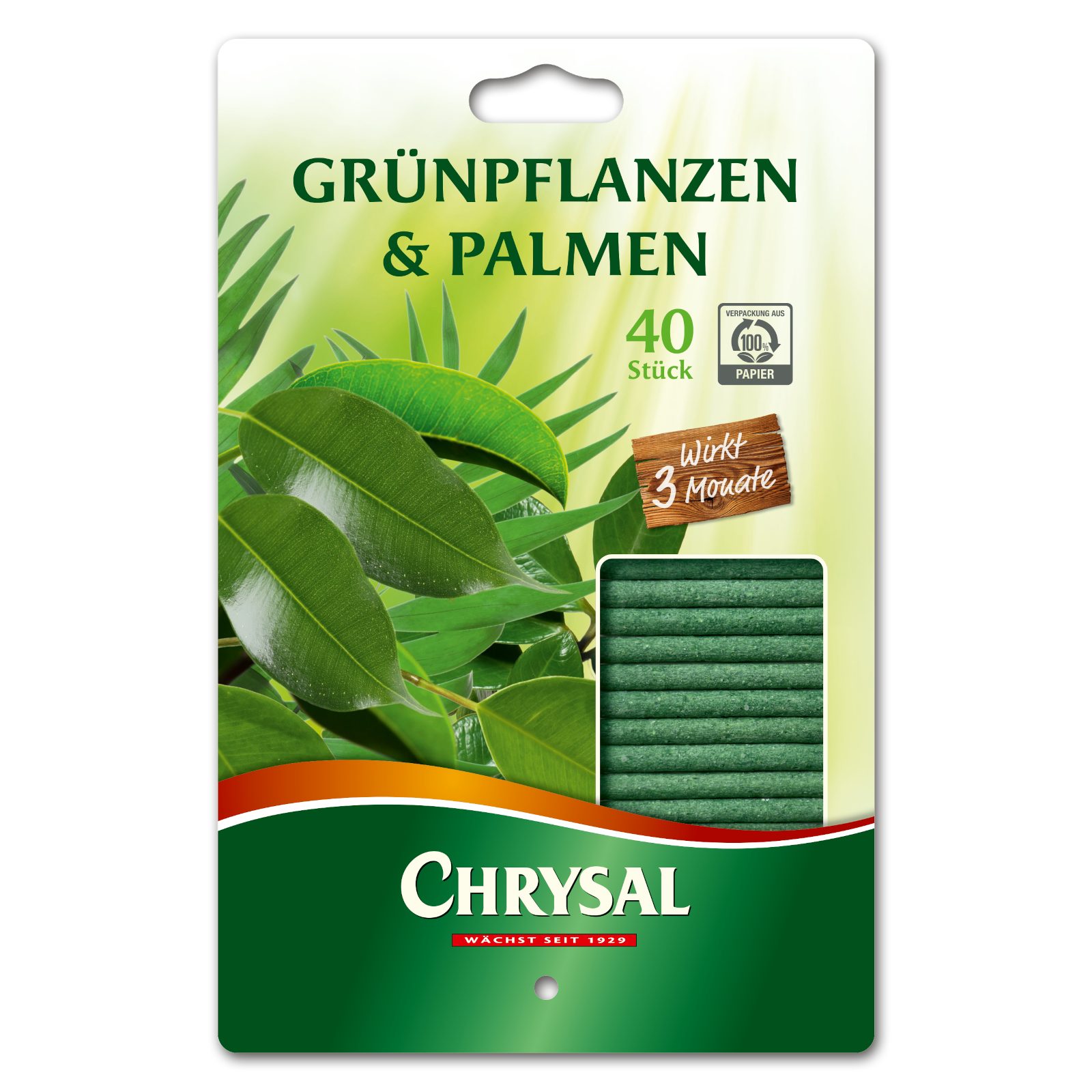 Chrysal Pflanzendünger Grünpflanzen & Palmen Düngestäbchen günstig online kaufen