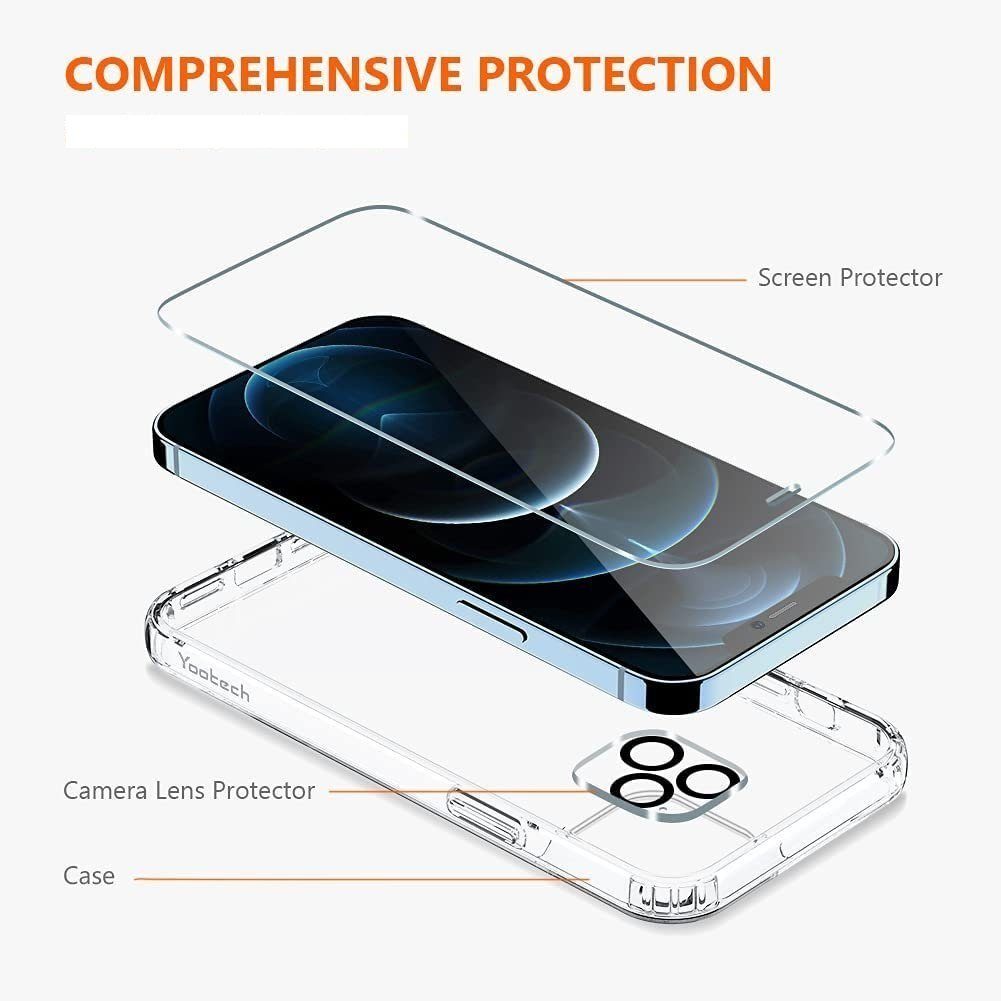 MORRENT Handyhülle Hülle für Iphone 15 pro Max Hülle + 2x Panzerglass +2 Kameraschutz