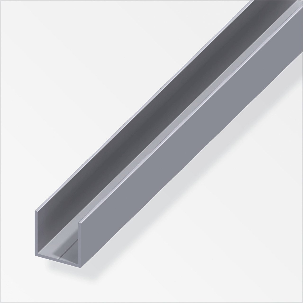 alfer Profil alfer Quadrat-U 1 m, 7.5 x 1 mm Aluminium roh