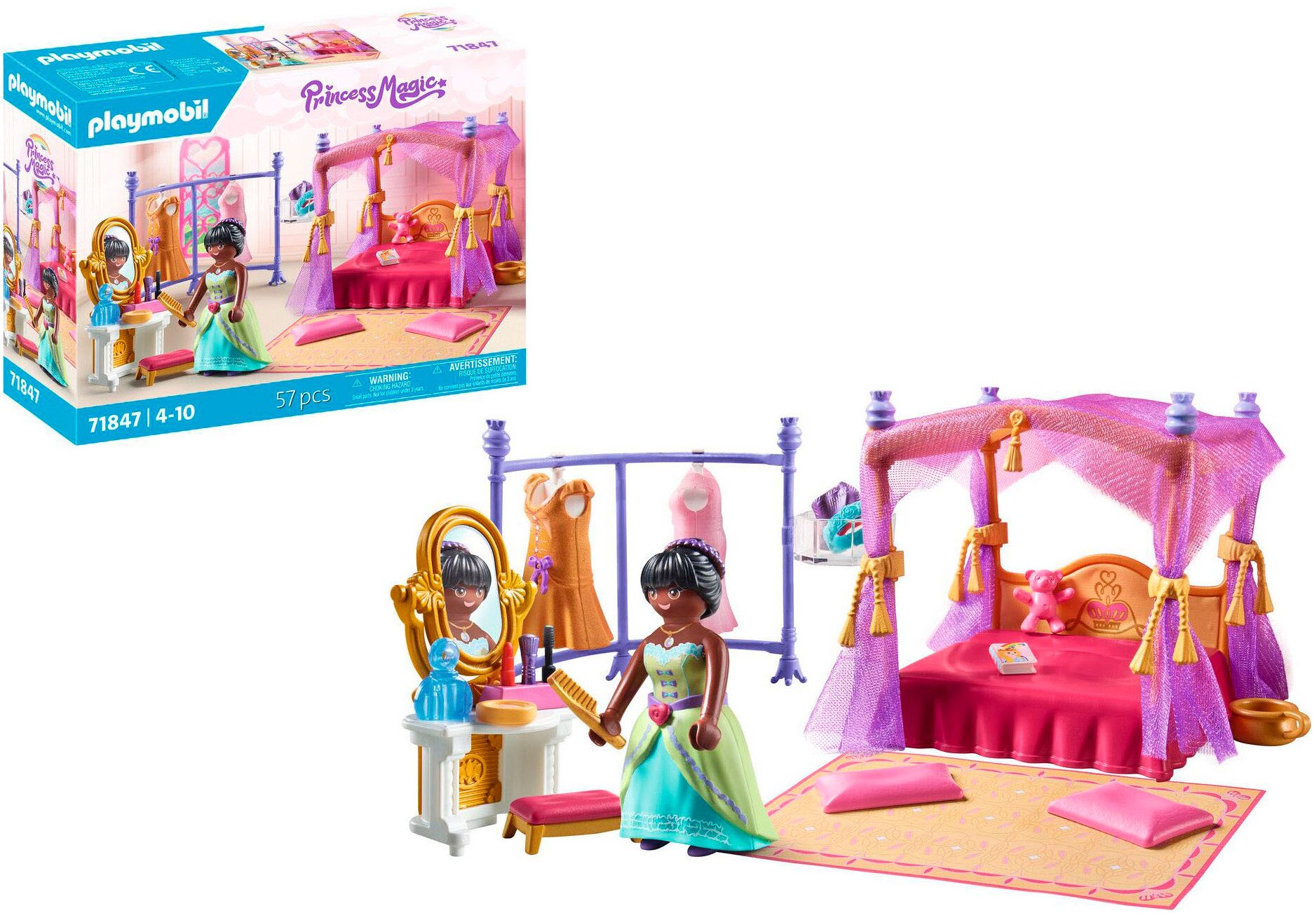 Playmobil® Prinzessinnen-Schlafzimmer mit Ankleide (71847), Princess günstig online kaufen
