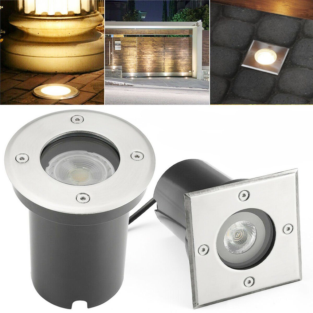 LETGOSPT LED Einbaustrahler LED Einbaustrahler Bodeneinbauleuchten, günstig online kaufen