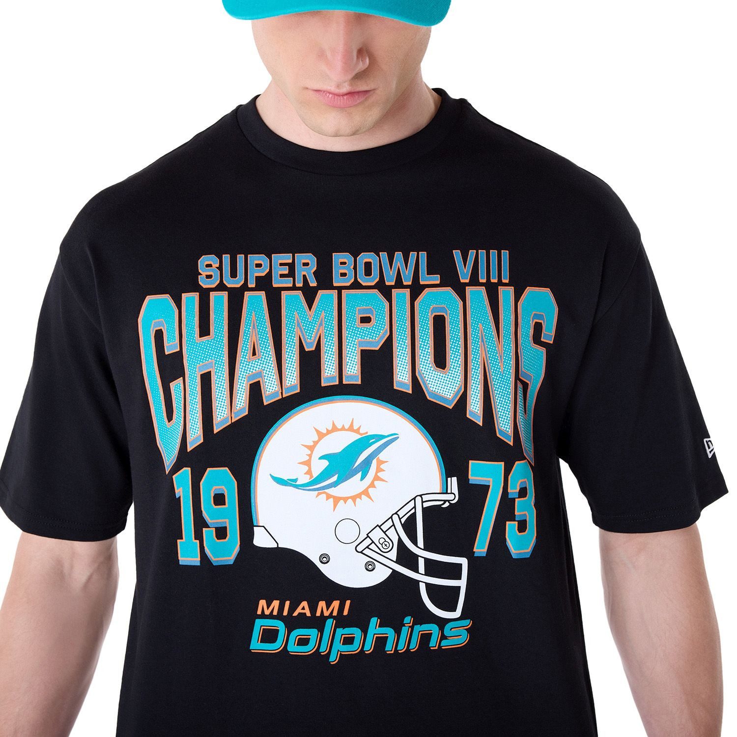 New Era Print-Shirt NFL HELMET Miami Dolphins
