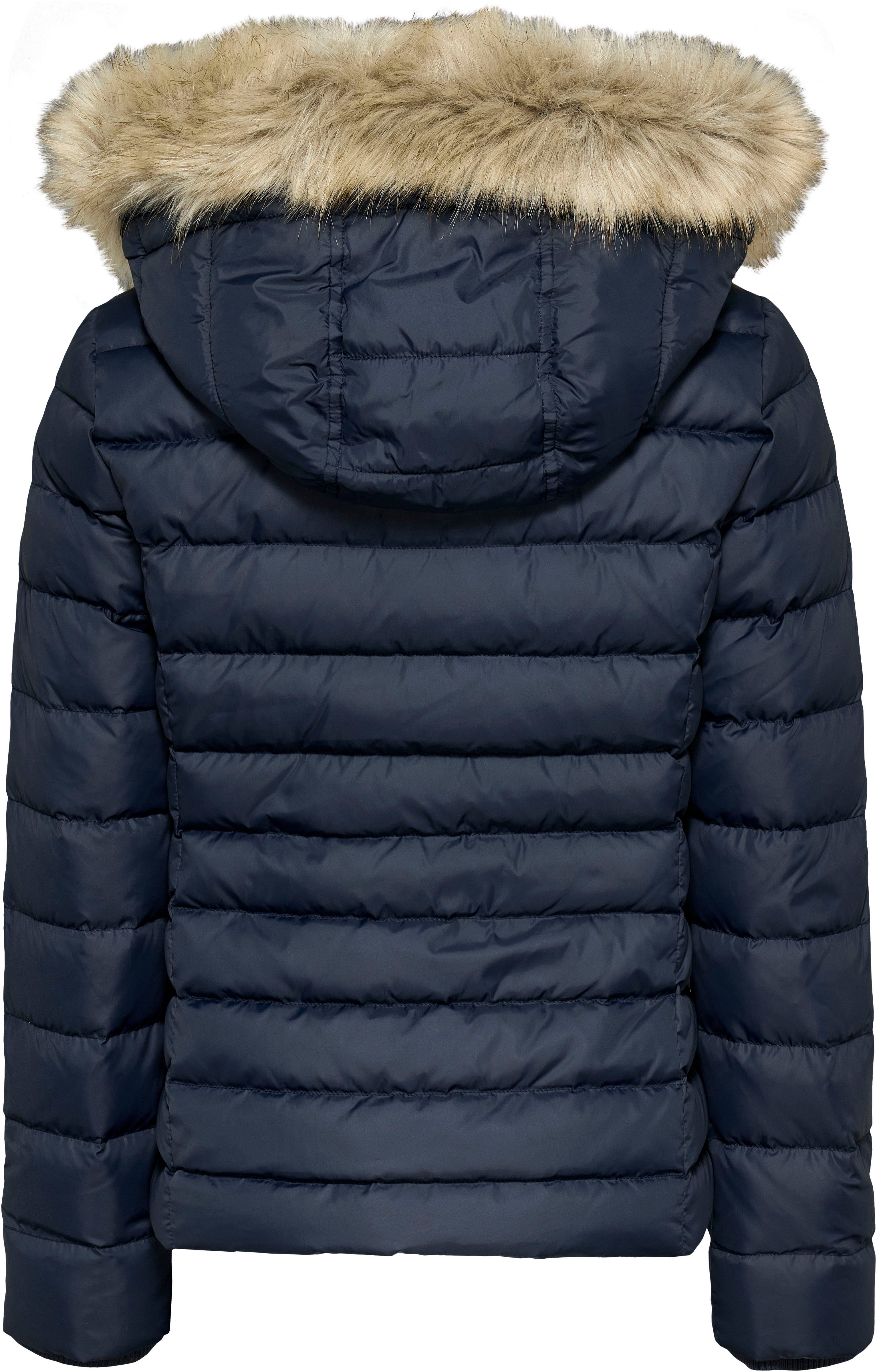 Tommy Jeans Steppjacke TJW BASIC HOODED DOWN JACKET EXT mit Logostickerei