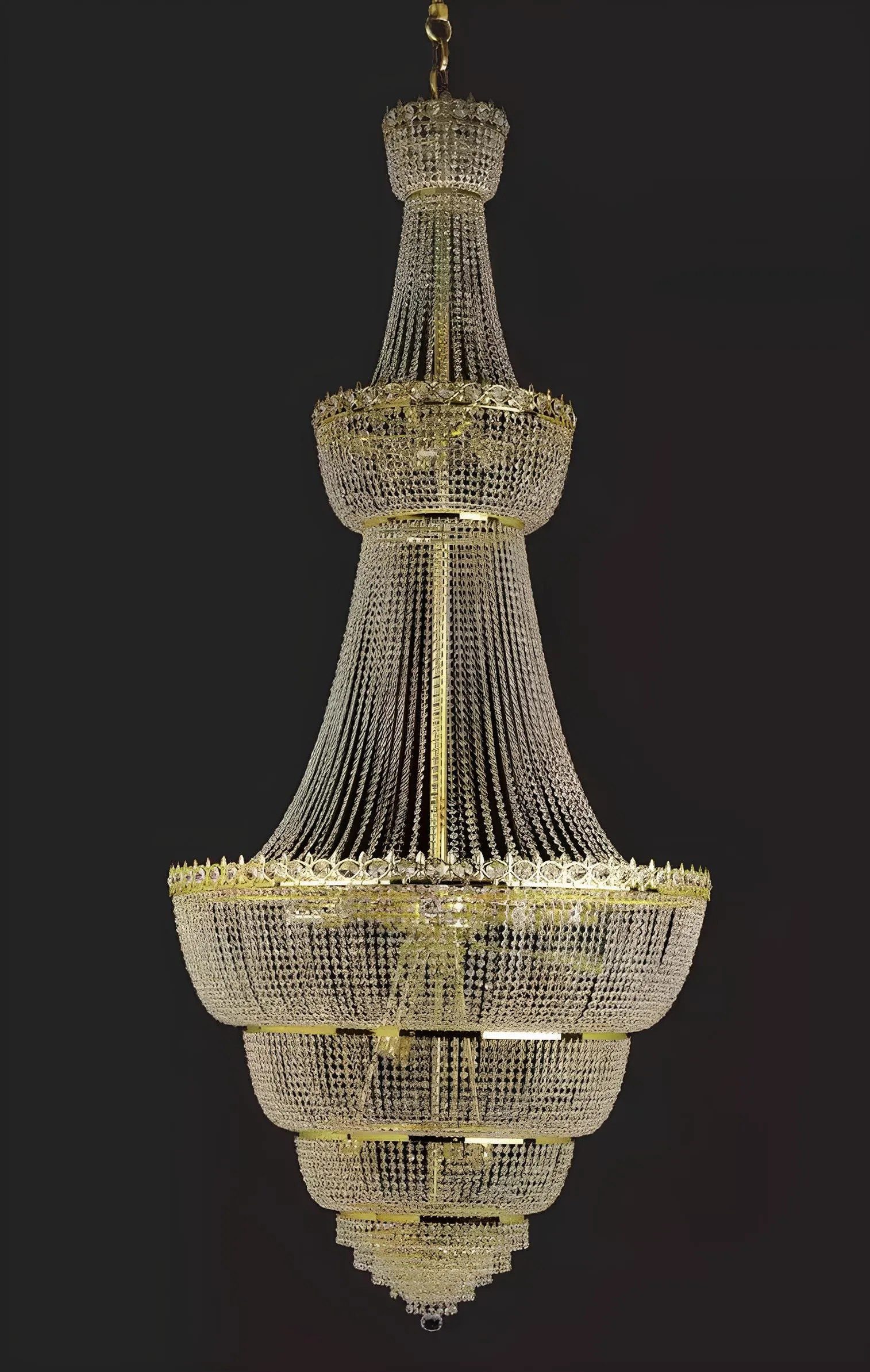 JVmoebel Kronleuchter Luxus Kristall-Deckenleuchte in elegantem Design, Leuchtmittel wechselbar, Made in Europa