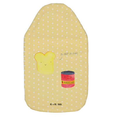Mr. & Mrs. Panda Wärmflasche Toast Marmelade - Gelb Pastell - Geschenk, Tiere, süße Postkarte, Kin, (1-tlg), Gleichmäßige Wärme