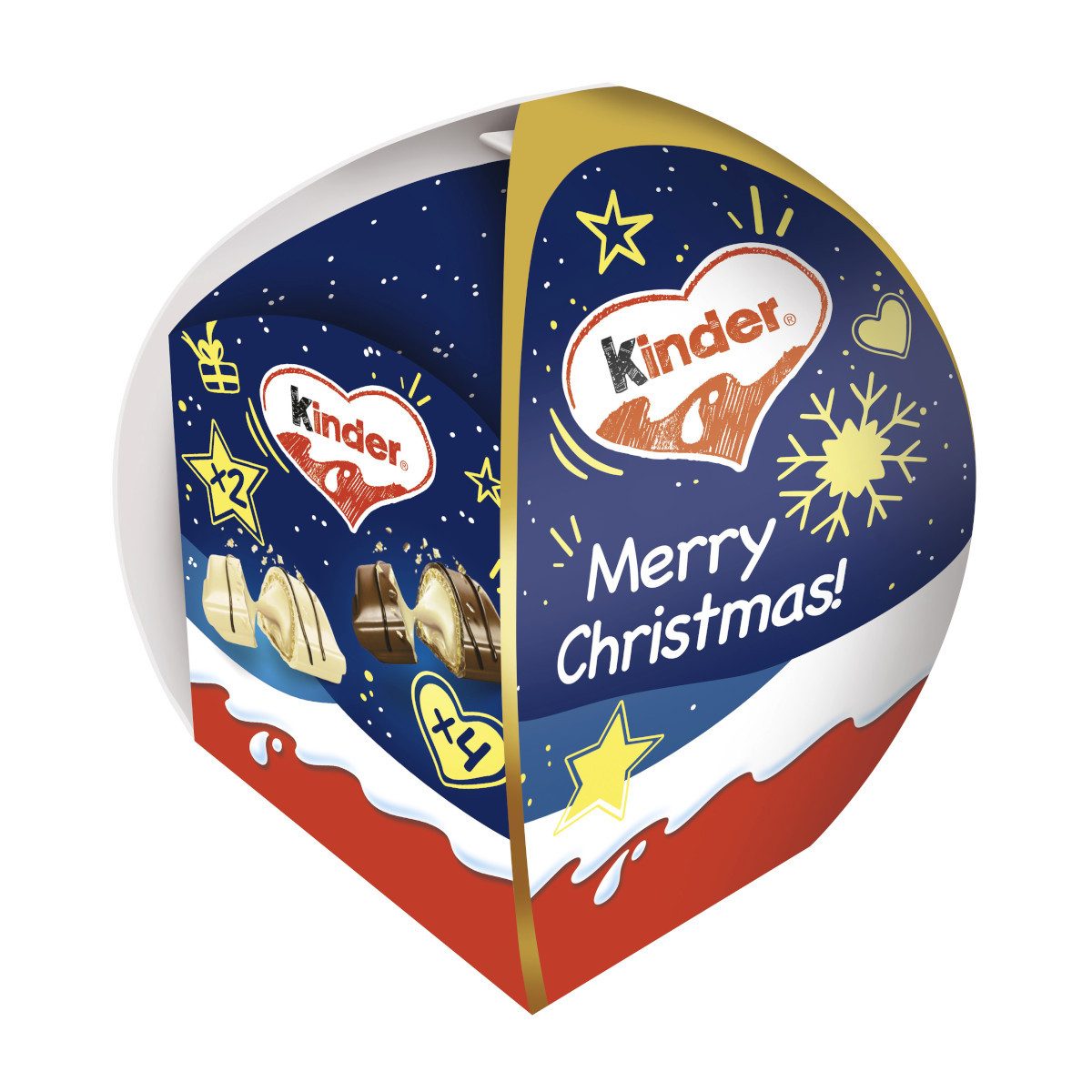 kinder Schokolade, Ferrero kinder Mix Xmas Gruß Geschenk weihnachtliche Mischung 73g