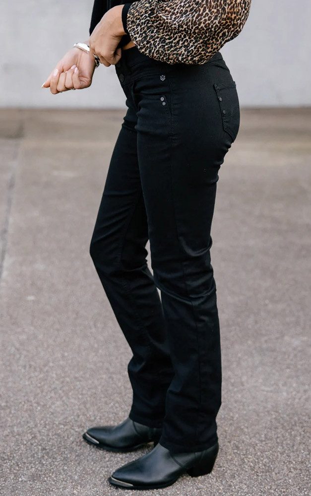 Freeman T. Porter Straight-Jeans Madie S-SDM black – Bild 2 von 5