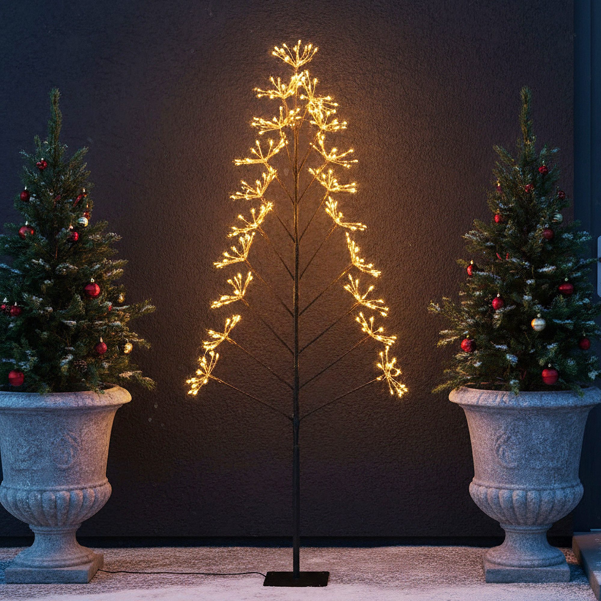 Arnusa LED Baum Weihnachtsbaum Leuchtbaum 150 cm warmweiß, LED fest integriert, warmweiß, Weihnachtsbeleuchtung LED Baum Indoor Outdoor