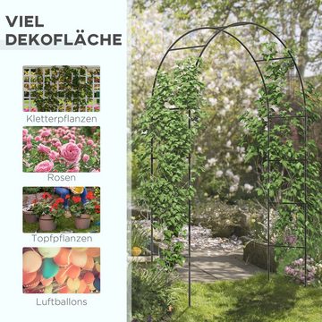 Outsunny Rosenbogen Gartenbogen für Kletterpflanzen, 1,40 x 0,40 x 2,40 mSet, 1 St., Torbogen, BxTxH: 140x40x240 cm