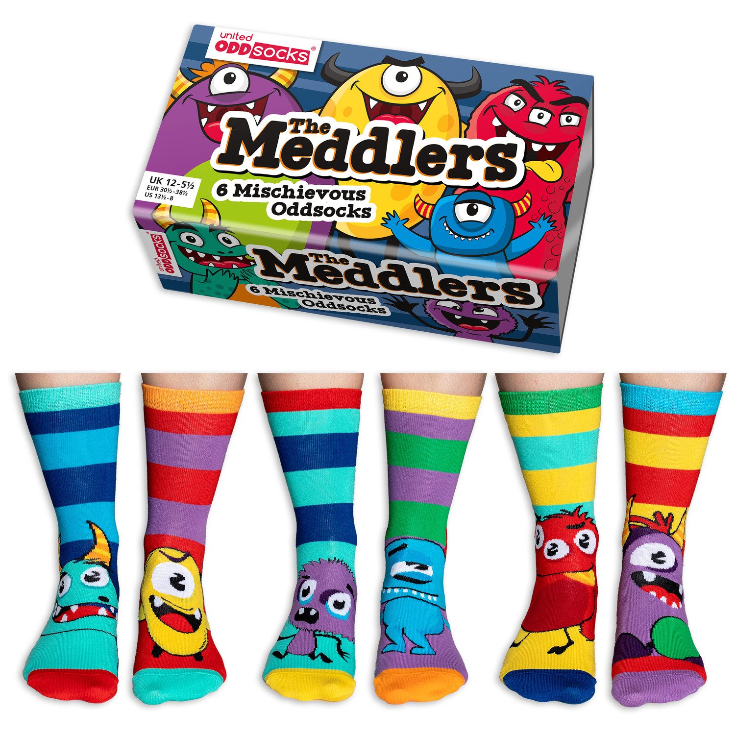United Oddsocks Freizeitsocken The Meddlers Monster Oddsocks Socken in 30,5 günstig online kaufen