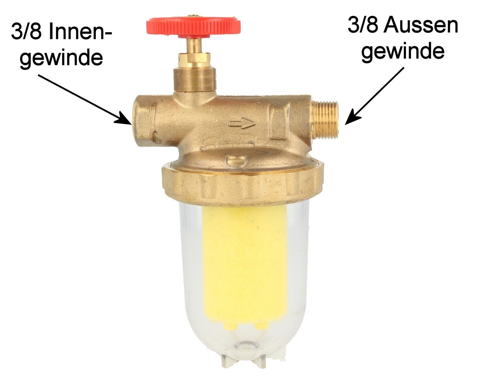 Oventrop Sicherheitsgruppe Heizölfilter, Einstrang Oilpur Siku 3/8 Zoll IG x 3/8 Zoll AG