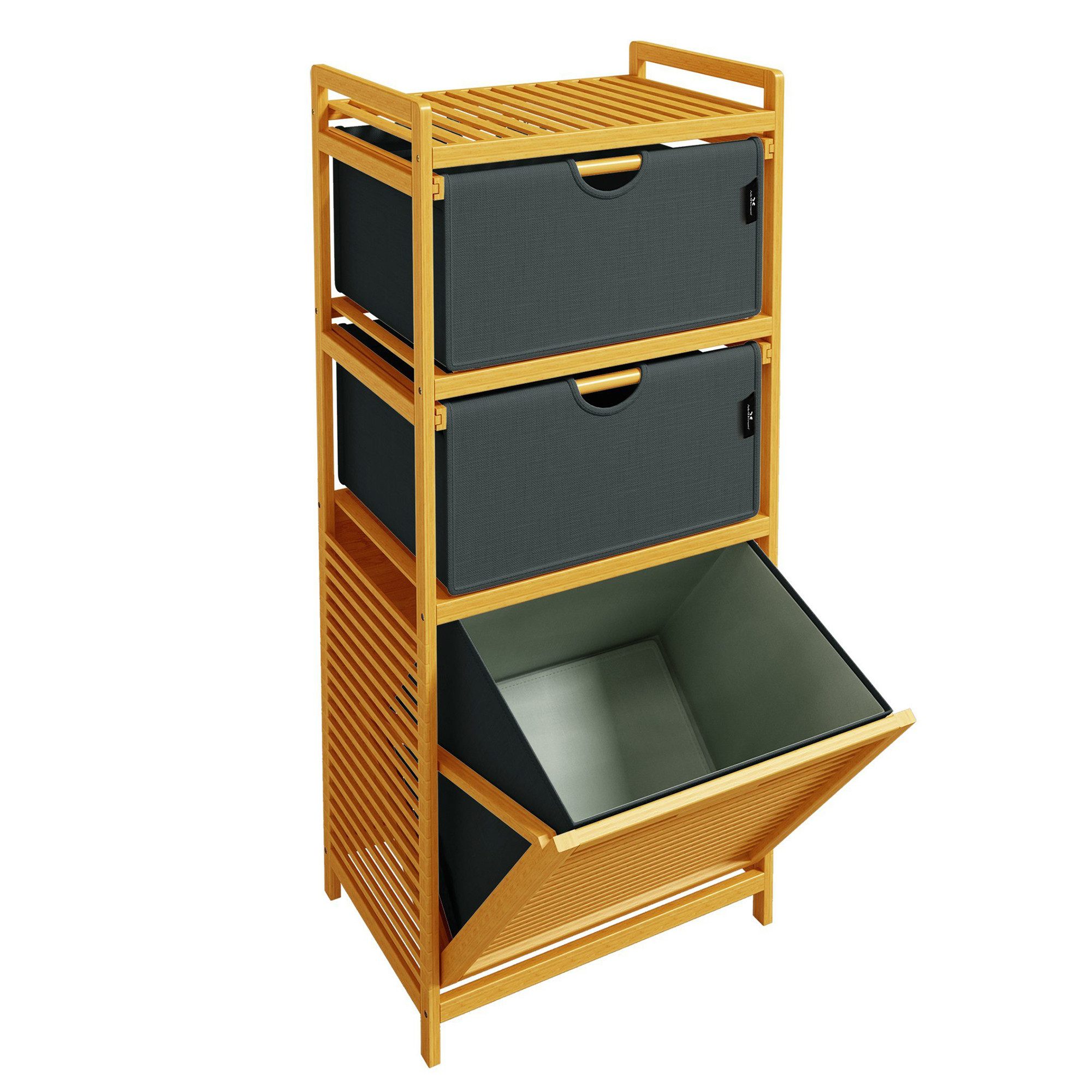 AdelDream Wäschekorb Bambus Wäschesammler für Schmutzwäsche Lagerung günstig online kaufen