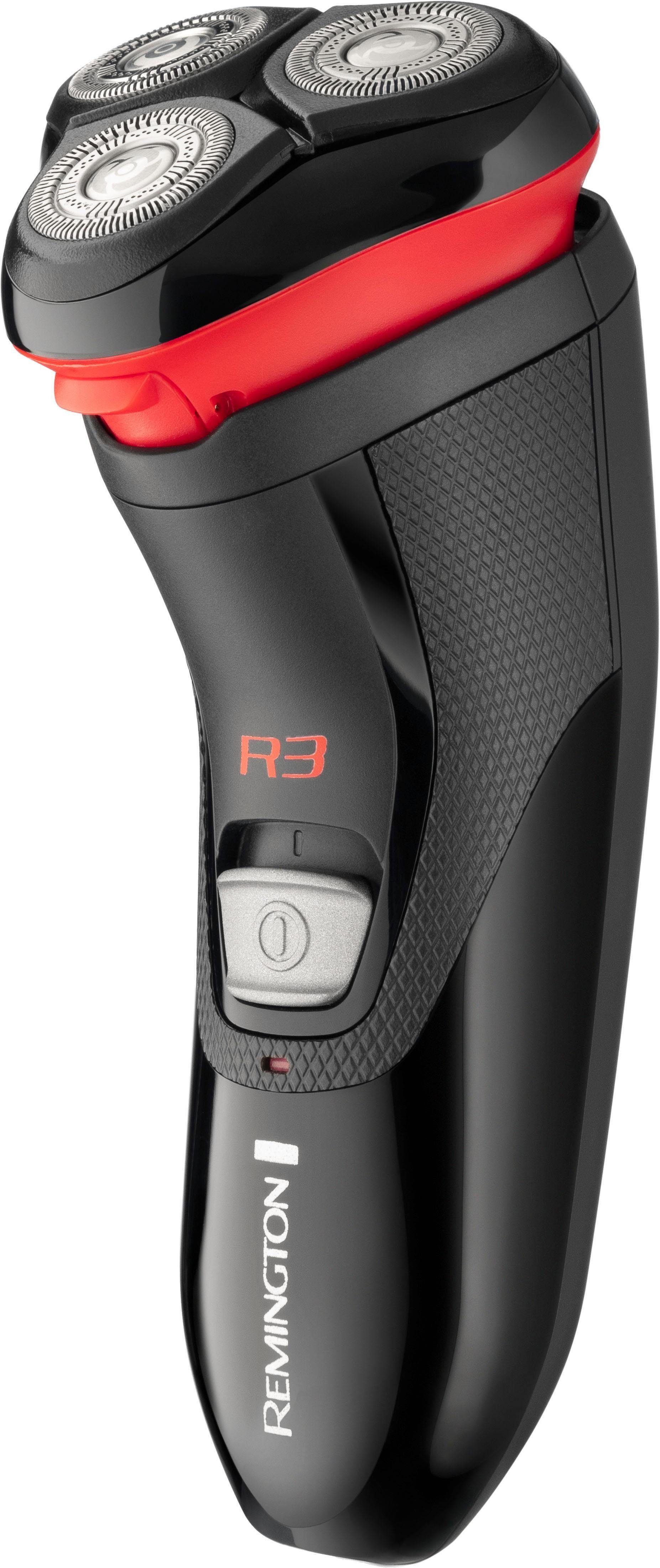 Remington Elektrorasierer R3000, Aufsätze: 1, Maximaler Hautkontakt durch  flexiblen TPE Scherkopf und flexible Scherköpfe