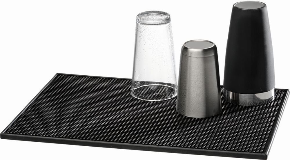APS Barmatte, Kunststoff Bar-Matte 45 x 30 cm schwarz Abtropfmatte