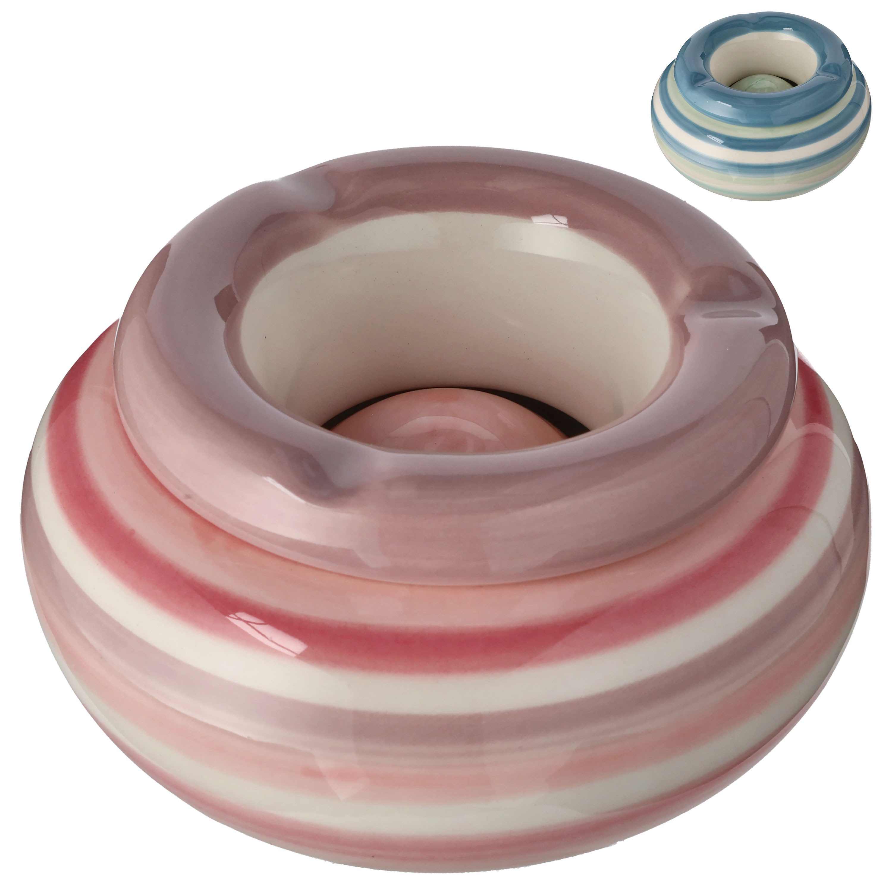 CEPEWA Пепельницы Sturmaschenbecher 2er Set Ø11,0x6,5cm Dolomit blau/grün rosa/pink