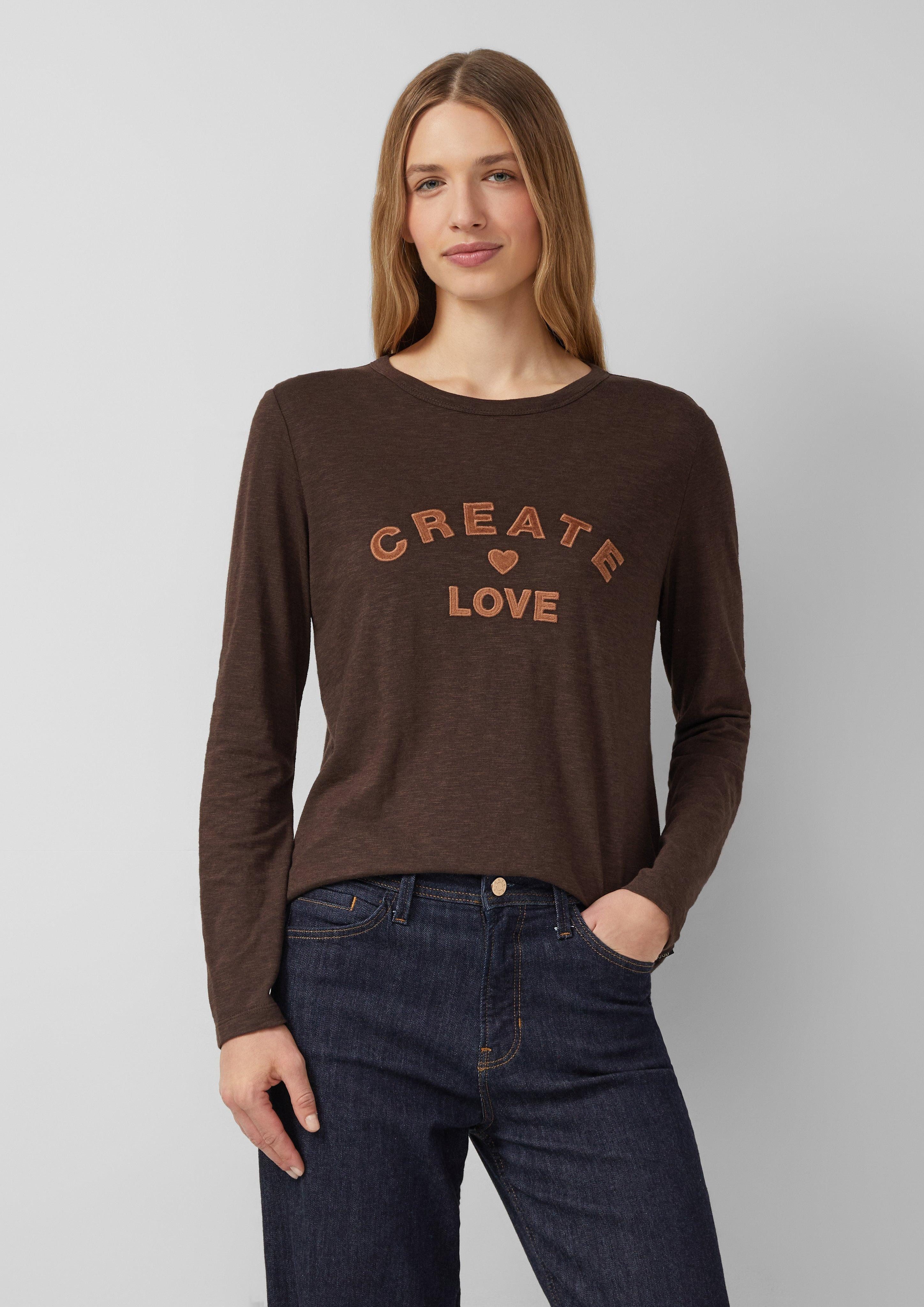 s.Oliver Kurzarmshirt Longsleeve mit appliziertem Artwork günstig online kaufen