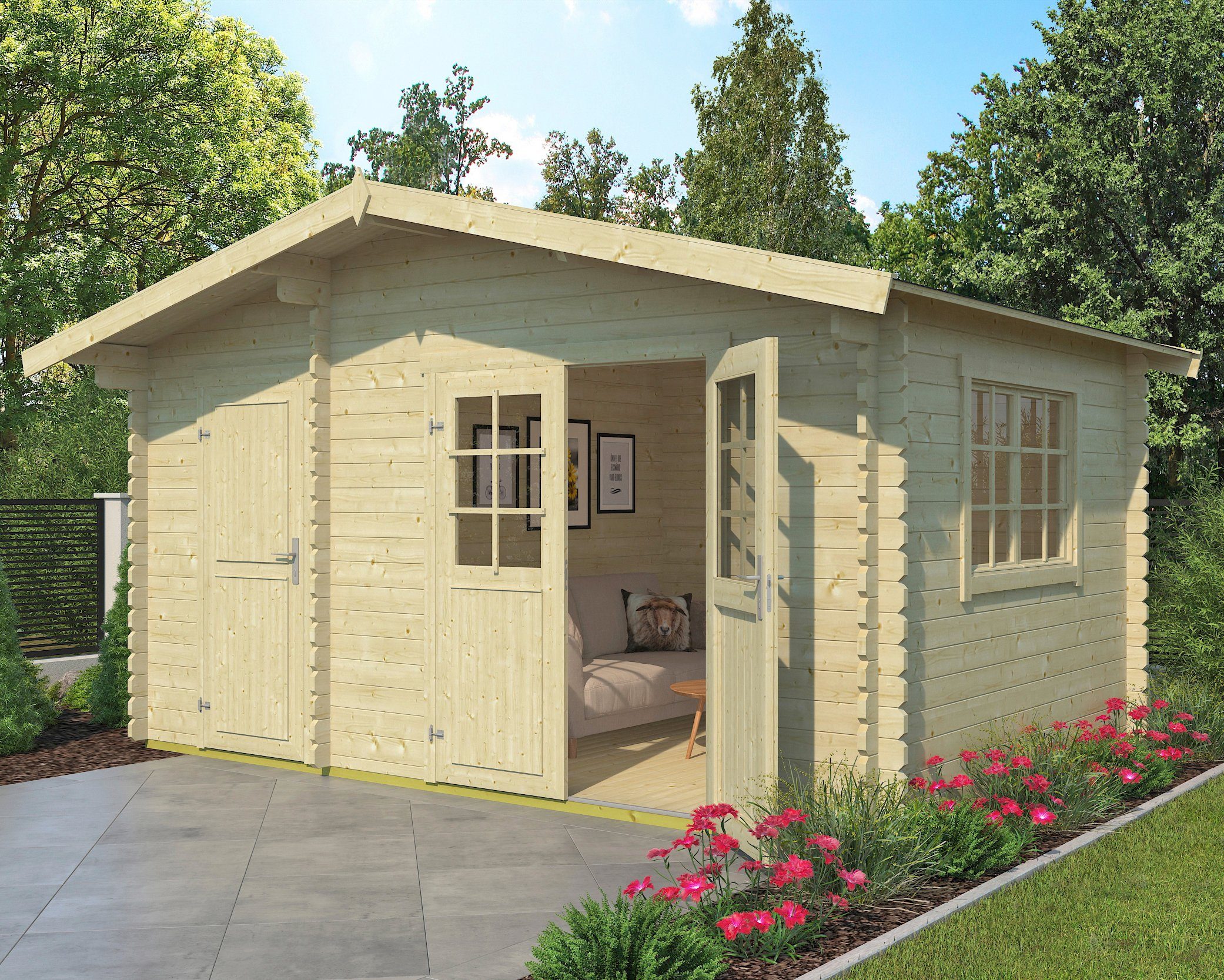 LASITA MAJA Gartenhaus Belmont 2, BxT: 476x350 cm