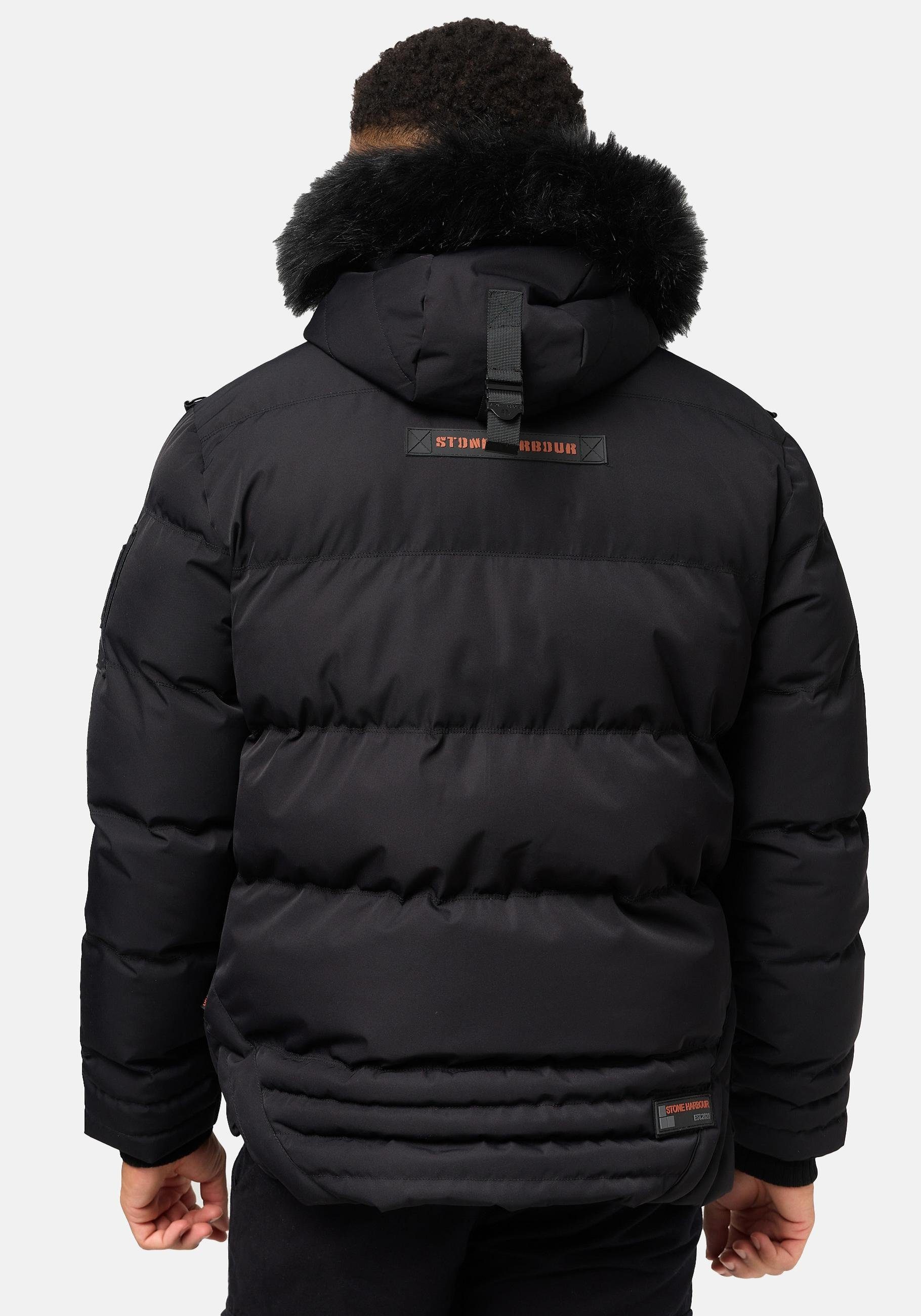 Stone Harbour Steppjacke Romaan gesteppte Winterjacke mit Kapuze
