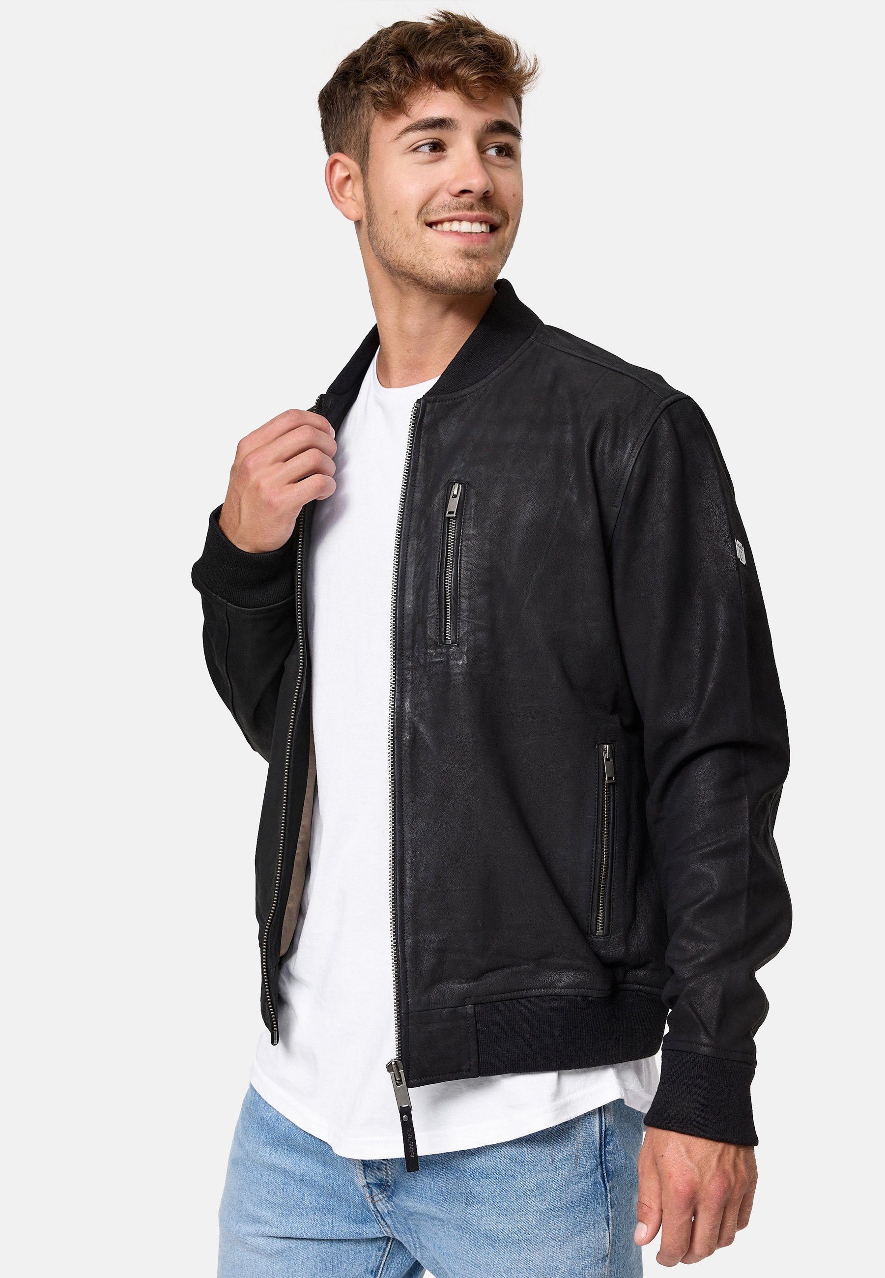 Indicode Lederjacke Captain