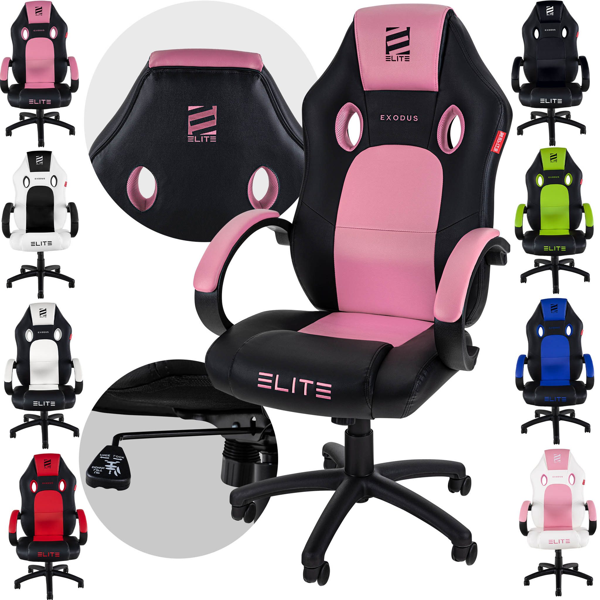 ELITE Gaming Gaming-Stuhl Exodus Gaming Stuhl inkl. XXL Sitzfläche bis 150 günstig online kaufen