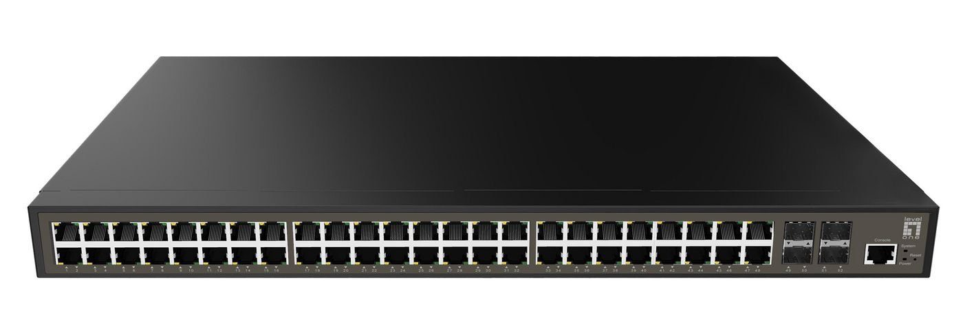 LEVELONE Switch 52x GE GEL-5271 48x Gigabit RJ45 Netzwerk-Switch