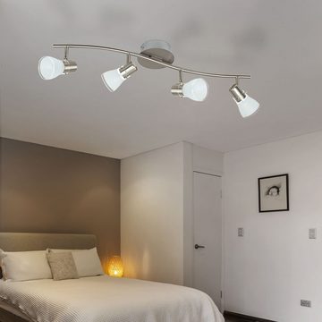 EGLO LED Deckenleuchte, LED-Leuchtmittel fest verbaut, Warmweiß, 20 Watt LED Decken Balken Spot Leuchte schwenkbare Wohnraum Lampe Eglo