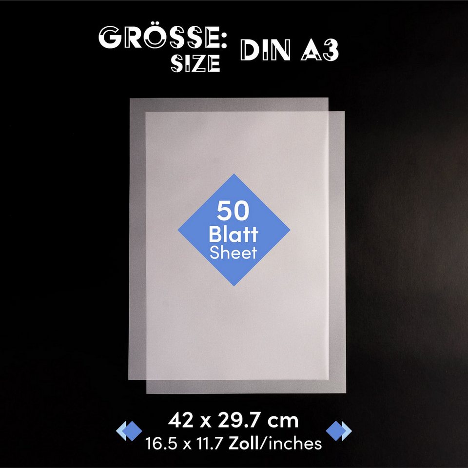 Thumbnail - WINTEX Transparentpapier Transparentpapier weiß A4 135 Blatt 50g/m² Pauschpapier Schnittmuster, Pergamentpapier Architek...