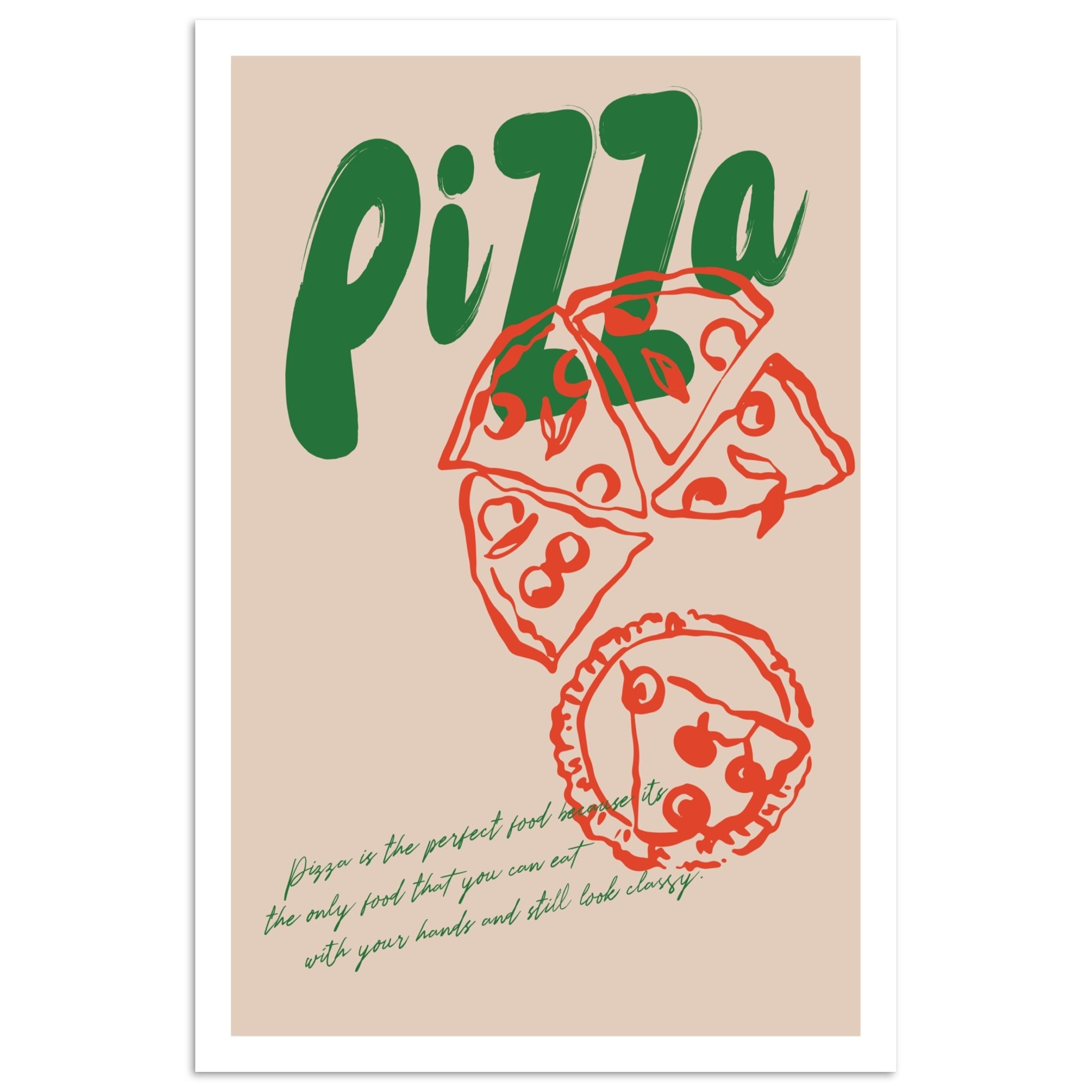 MuchoWow Poster Pizza - Lebensmittel - günstig online kaufen