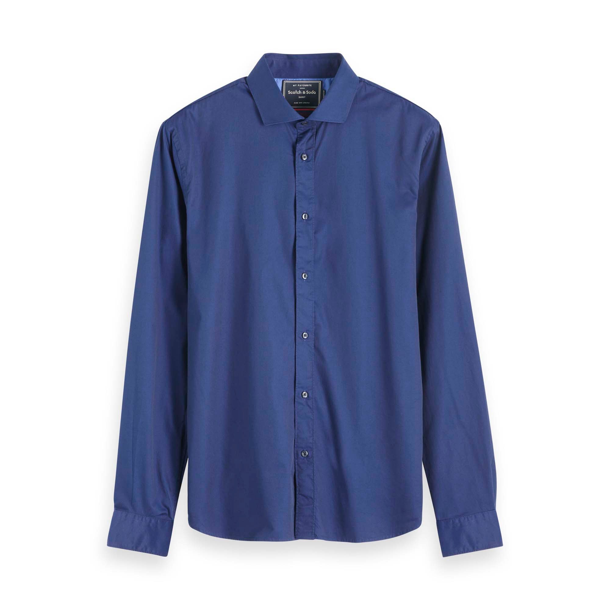 Kurzarmhemd Scotch & Soda Herren Langarmhemd Classic Dress Shirt 152156
