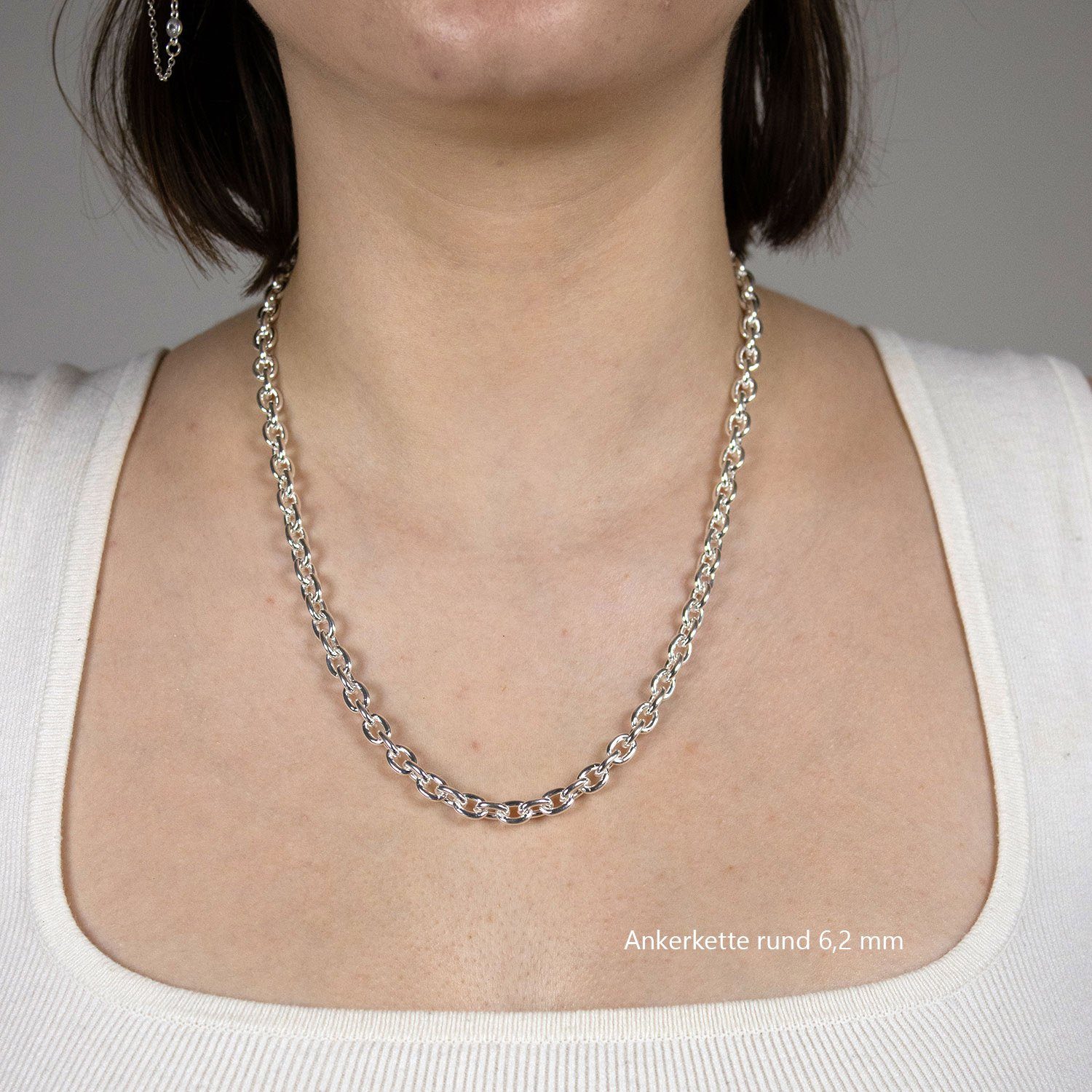 HOPLO Silberkette Silberkette Ankerkette Länge 50cm günstig online kaufen