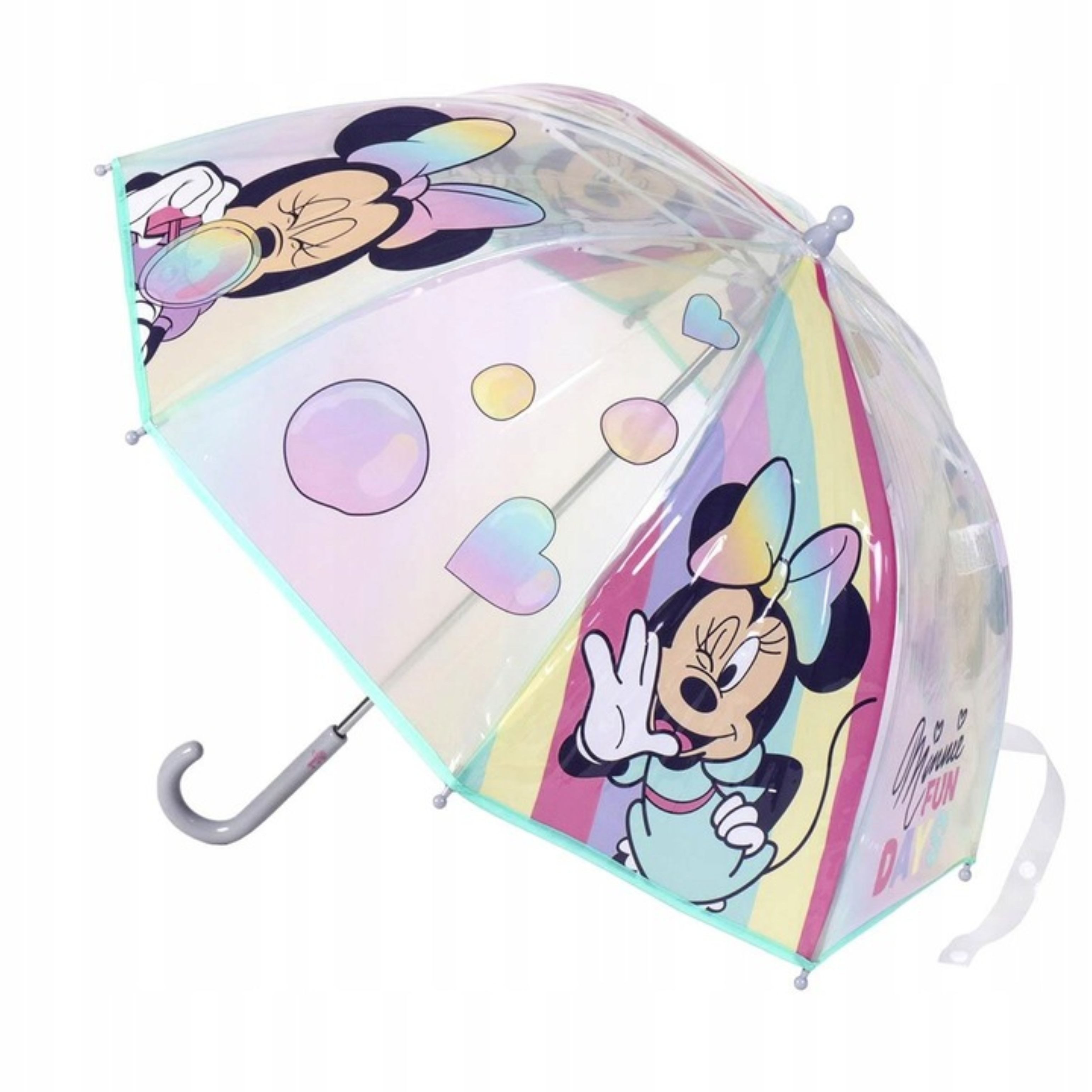 Festivalartikel Stockregenschirm Minnie Mouse Kinder Regenschirm Transparent–Lizenzierter Cerda Schirm
