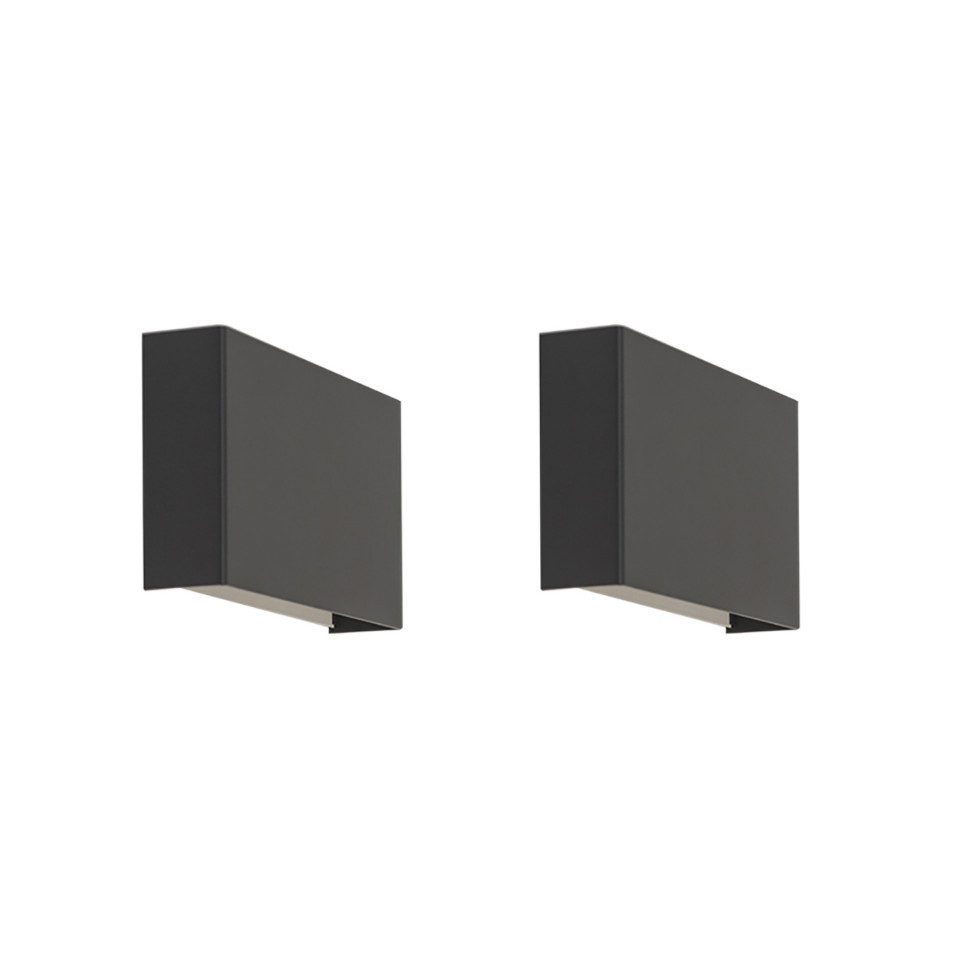 Qazqa Wandleuchte Otan, ohne Leuchtmittel, G9, Schwarz, Modern, Aluminium, 4-flammig