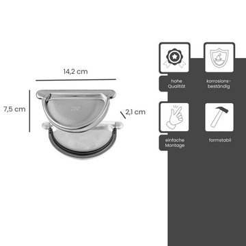 Zambelli Dachrinne, 1-St., Zink Steckboden (halbrund) mit Gummidichtlippe