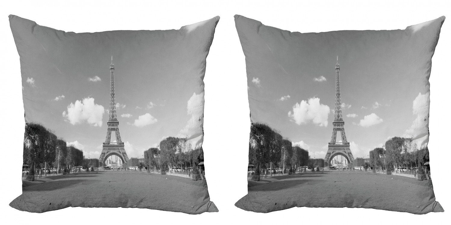 Kissenbezüge Digitaldruck, Stück), Touristenattraktion Doppelseitiger Eiffelturm Abakuhaus (2 Modern Accent