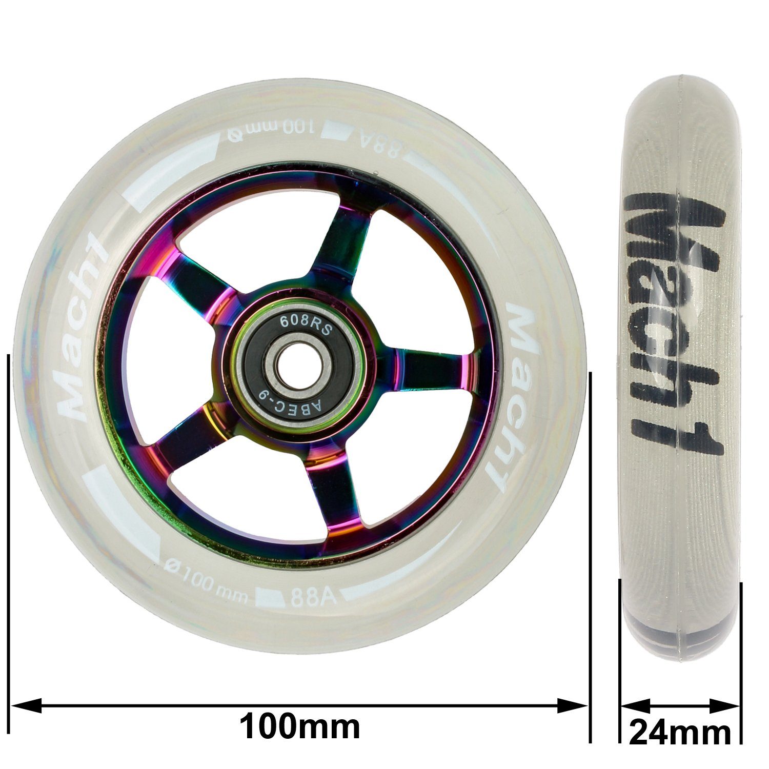 Mach1 Stuntscooter 2 Stück Mach1 Stuntscooter Alu aluminium Rollen-Set
