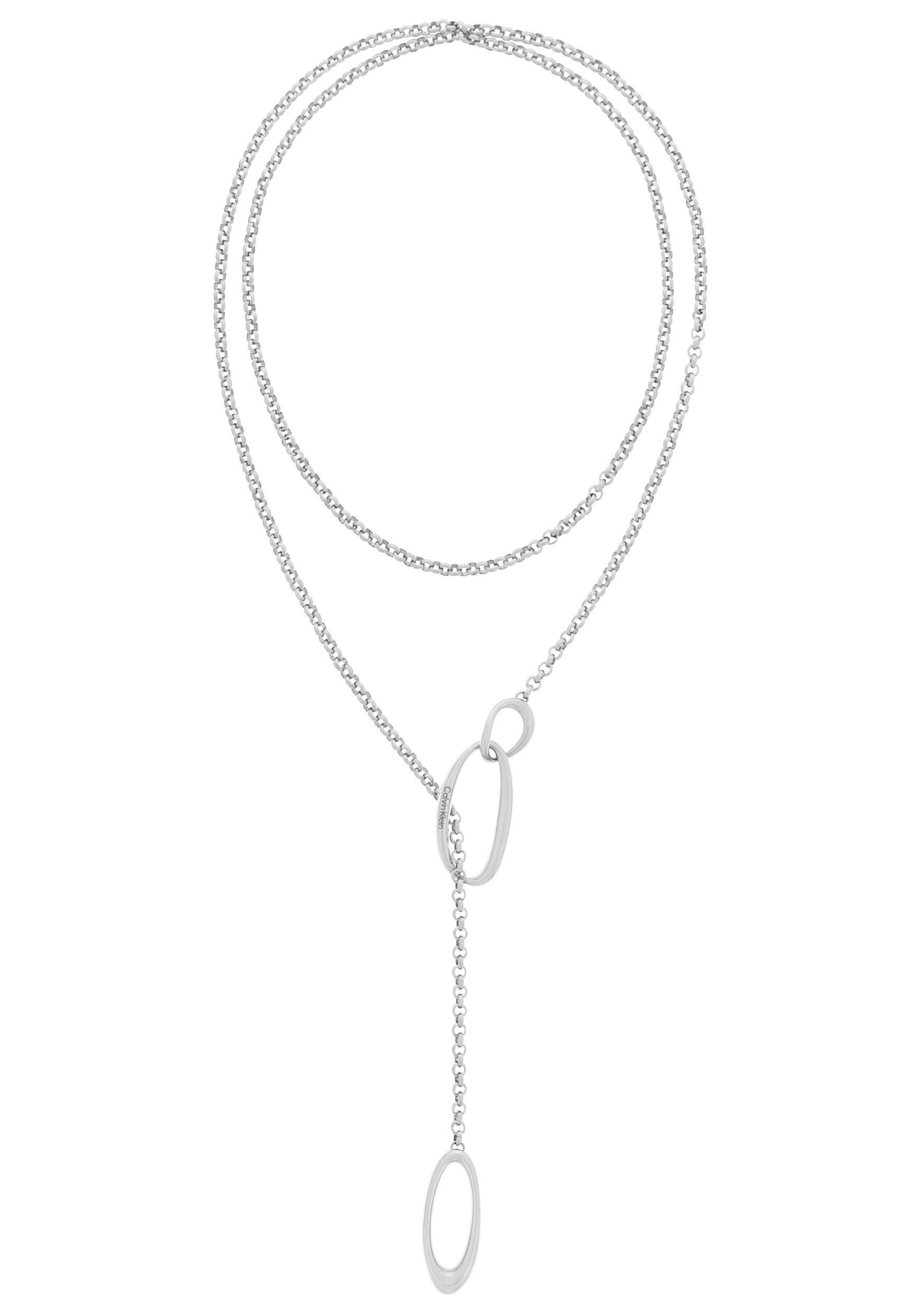 Calvin Klein Kette mit Anhänger Schmuck Edelstahl Halsschmuck Halskette Erbskette SCULPTURAL